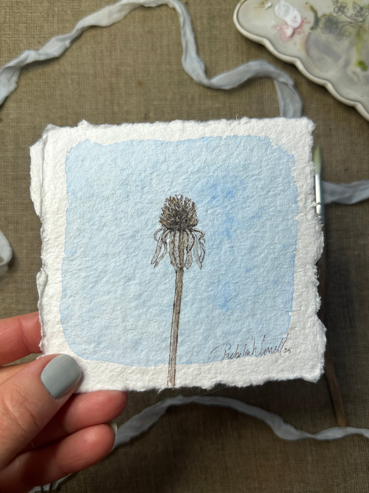 Rudbeckia Botanical Mini Original Painting