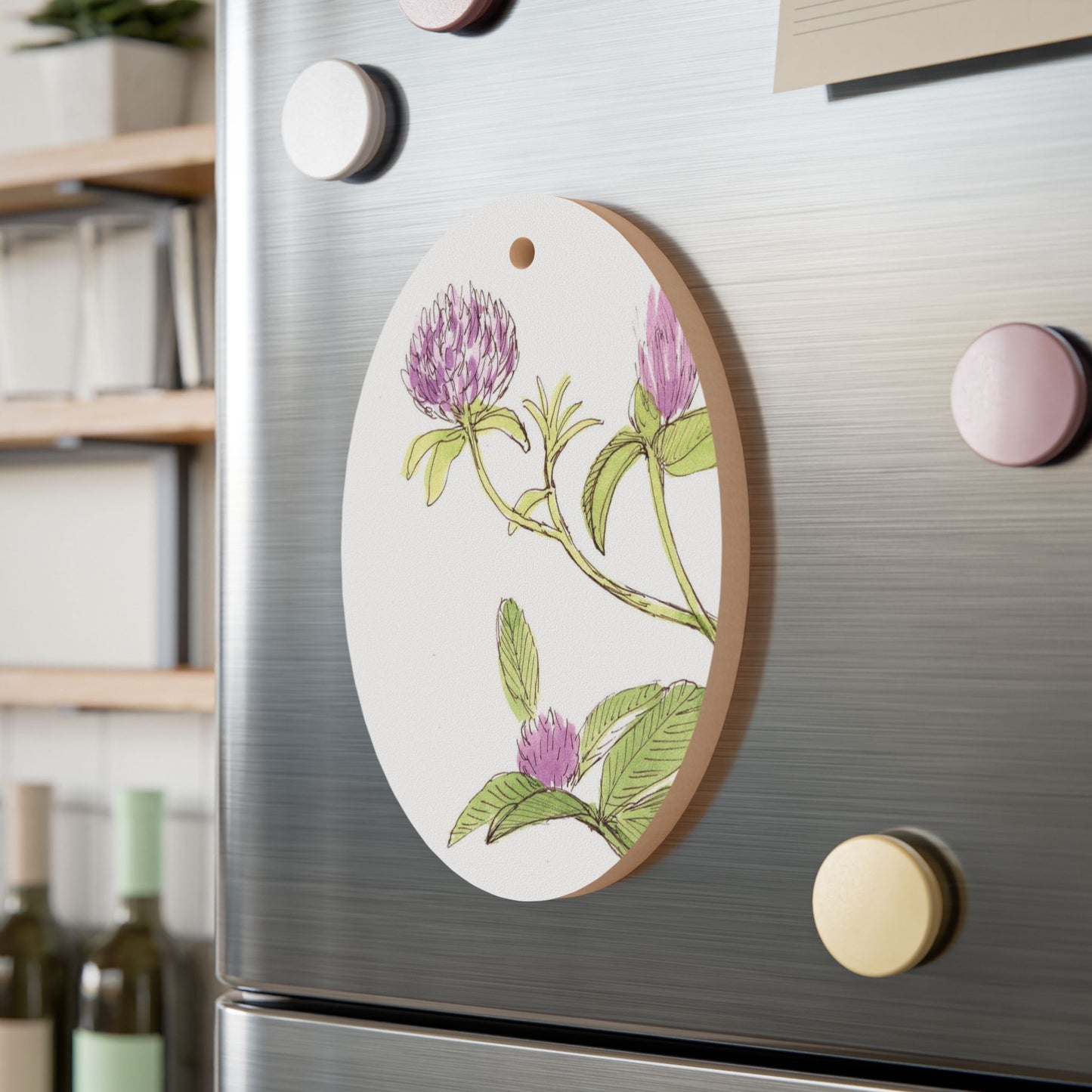 Red Clover Wooden Ornament