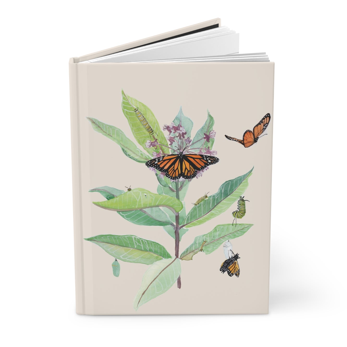 Monarchs & Milkweed Matte Hardcover Lined Journal