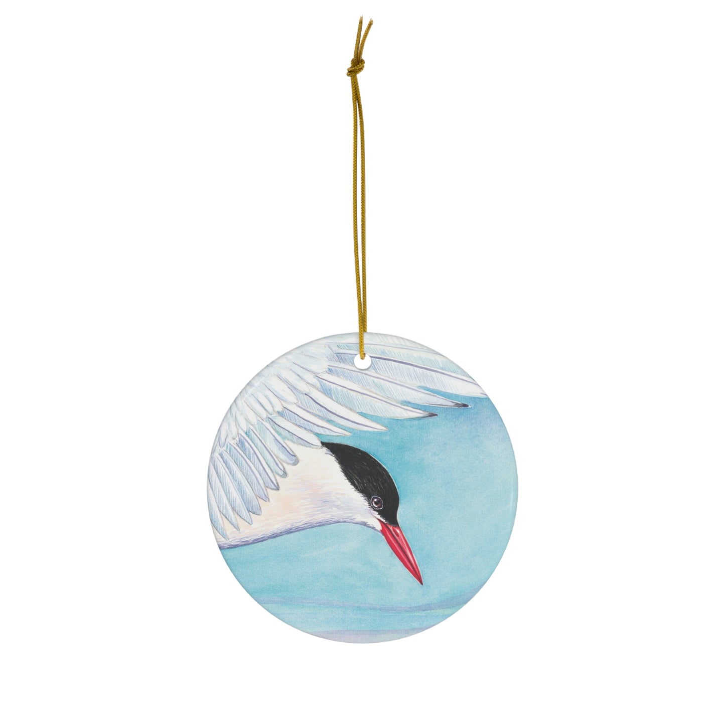 Arctic Tern Ornament, ceramic