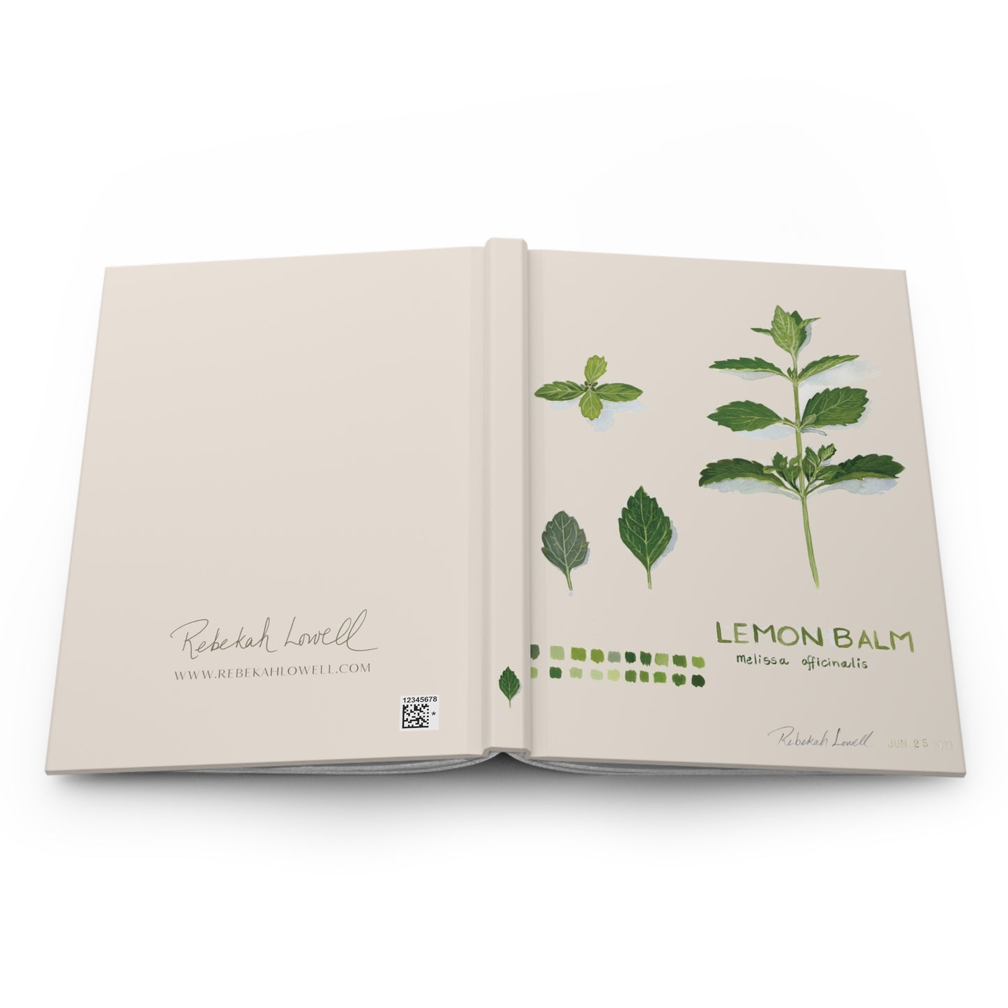 Lemon Balm Hardcover Lined Journal Matte