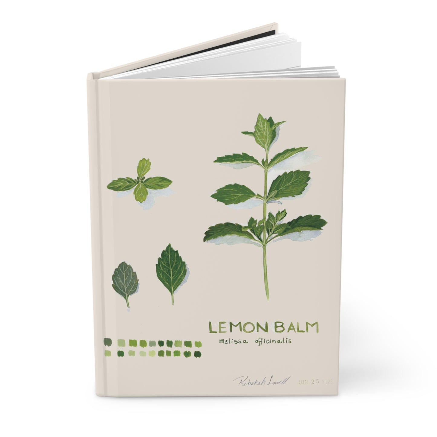 Lemon Balm Hardcover Lined Journal Matte