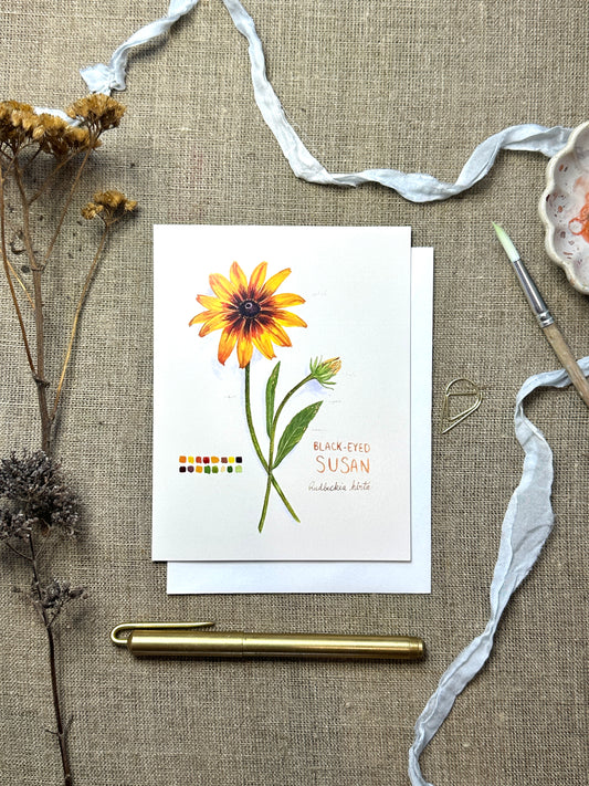 Rudbeckia Botanical Blank Notecard