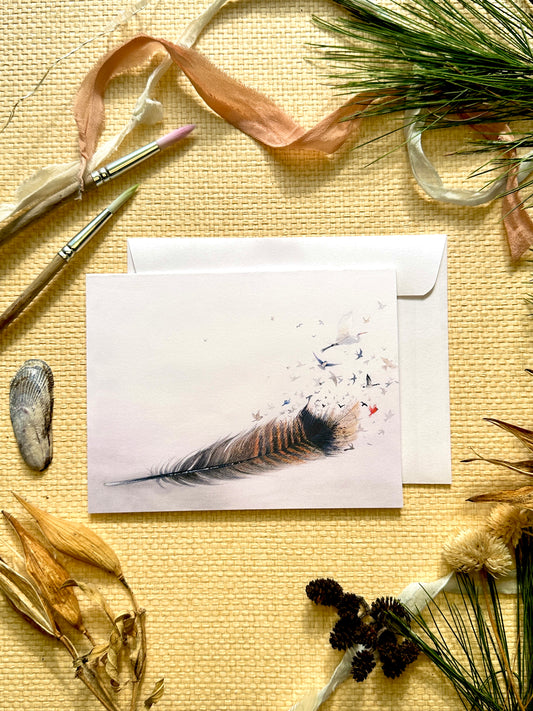 Birds of a Feather Blank Notecard, version 1