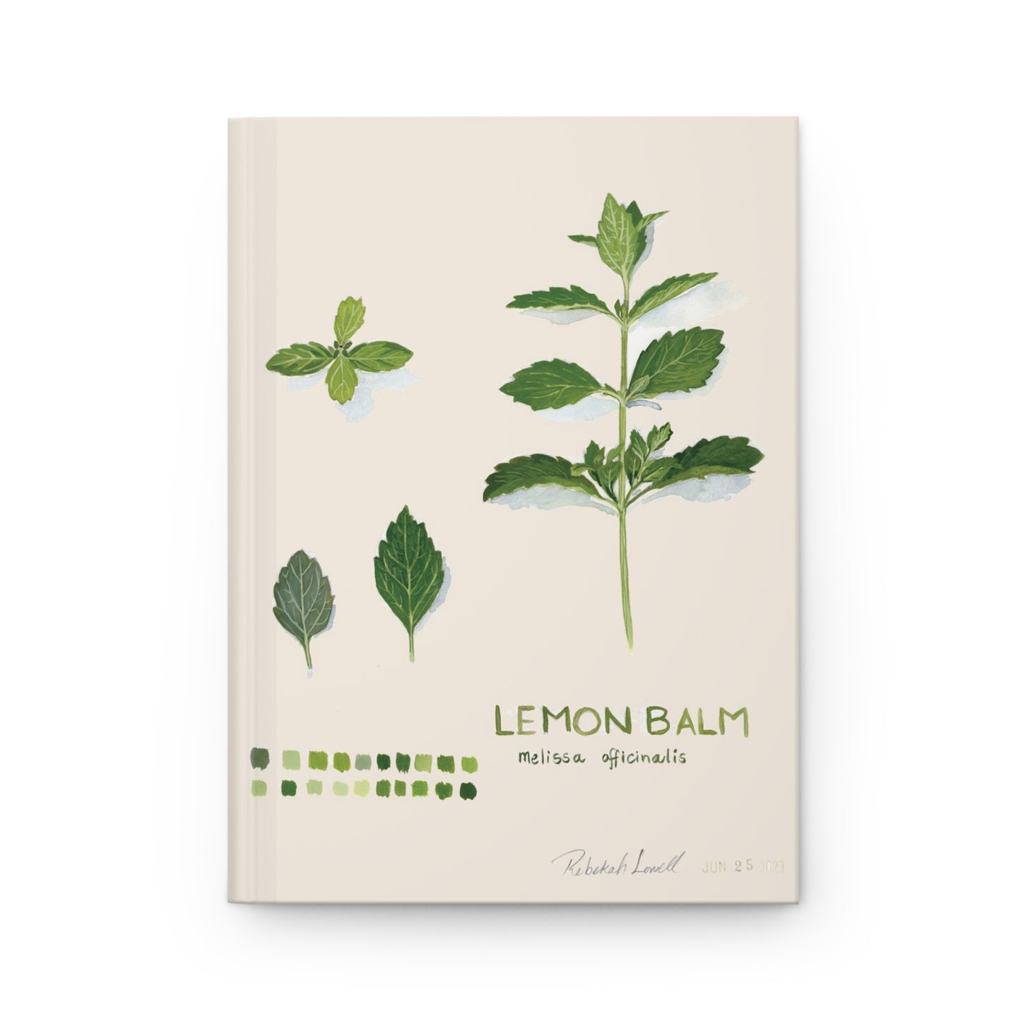 Lemon Balm Hardcover Lined Journal Matte