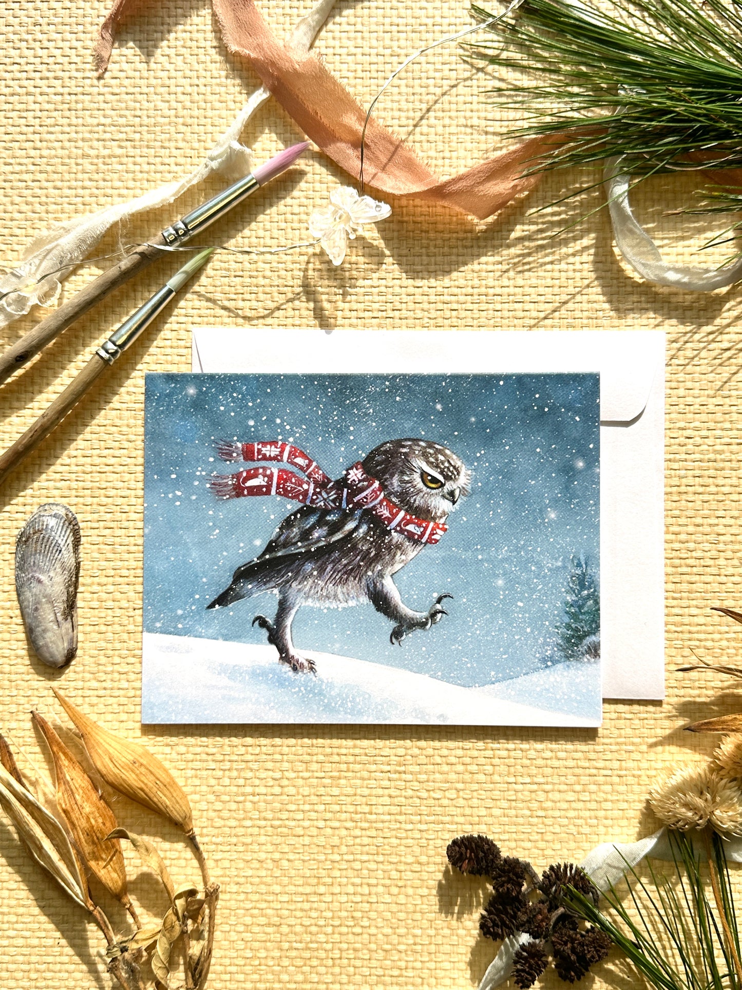 Grumpy Owl Blank Notecard