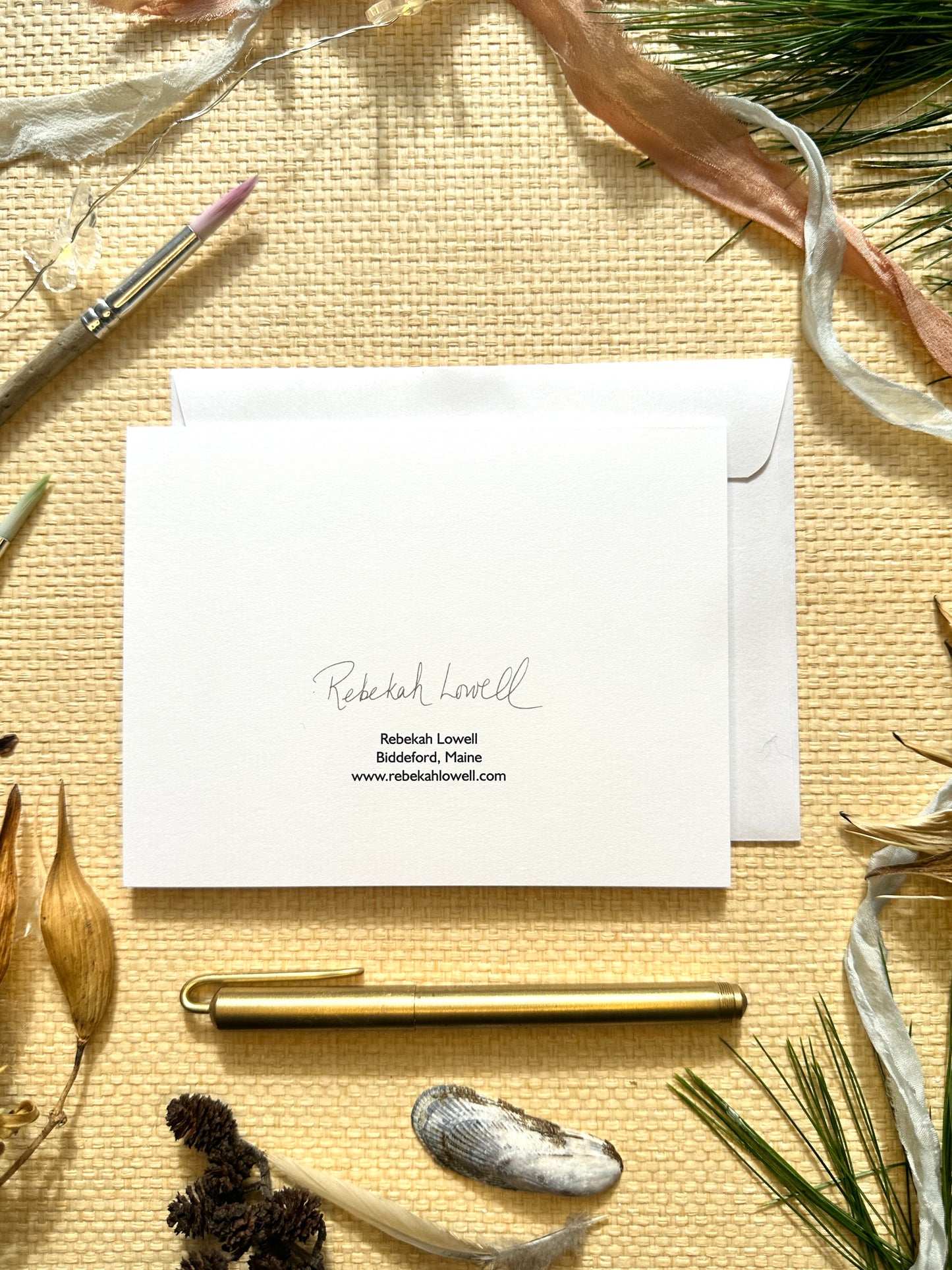 Tuxedo Cat in Garden Blank Notecard