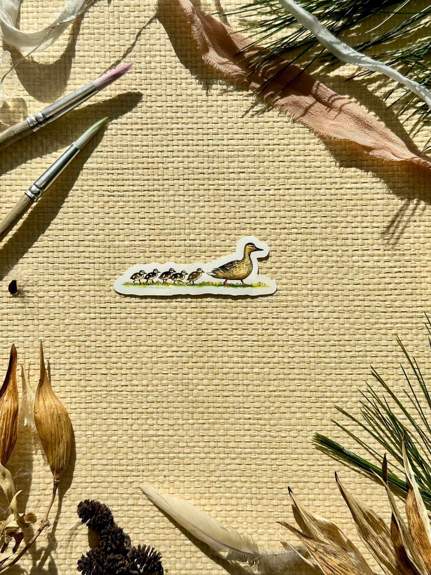Ducks in a Row Sticker