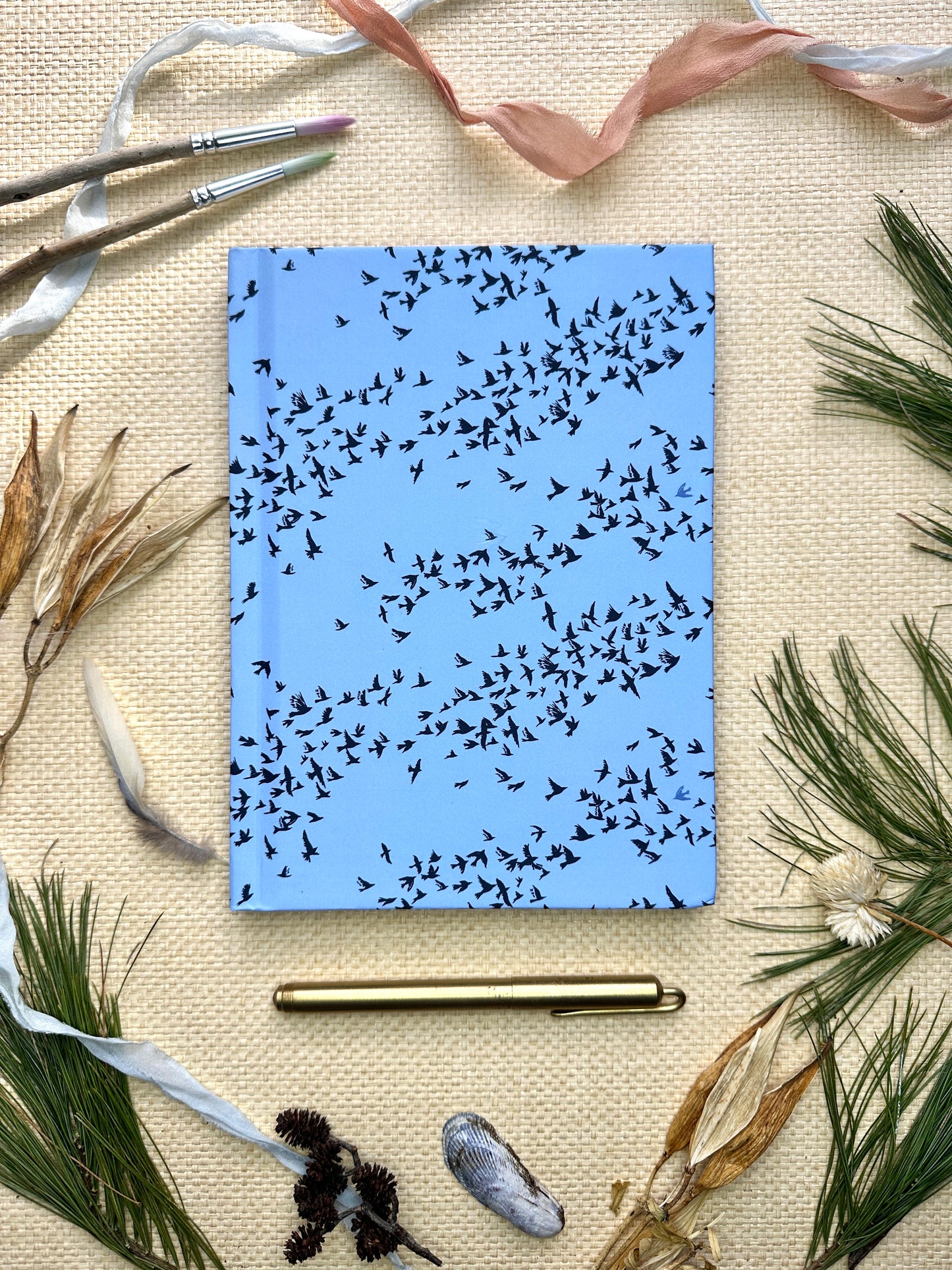 Bird Flock Migration Hardcover Journal Matte