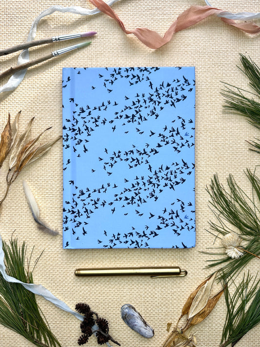 Bird Flock Migration Hardcover Journal Matte
