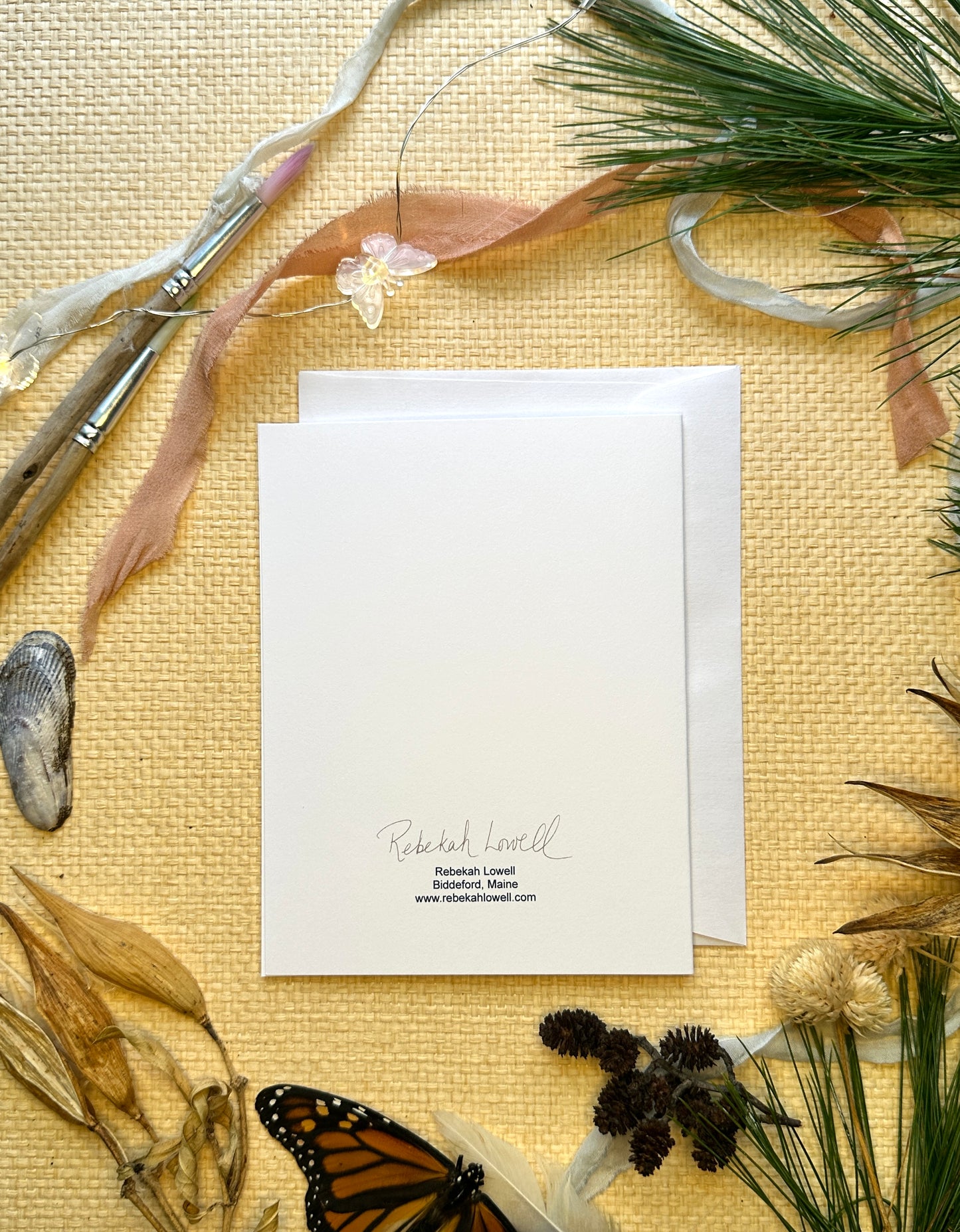 Purple Basil Botanical Blank Notecard