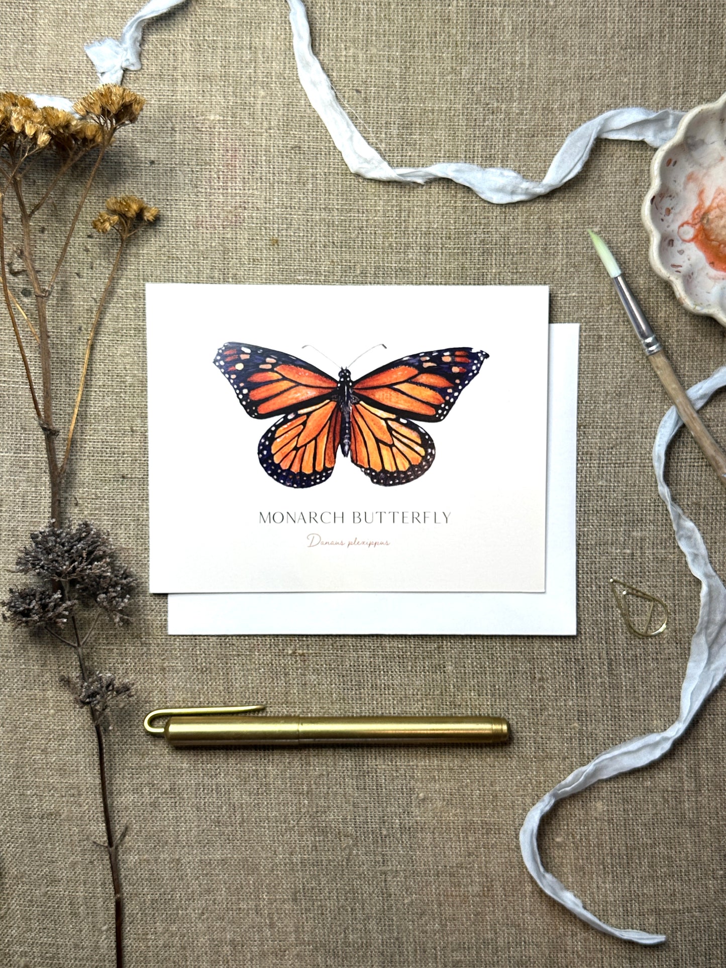 Monarch Natural Science Illustration Blank Notecard