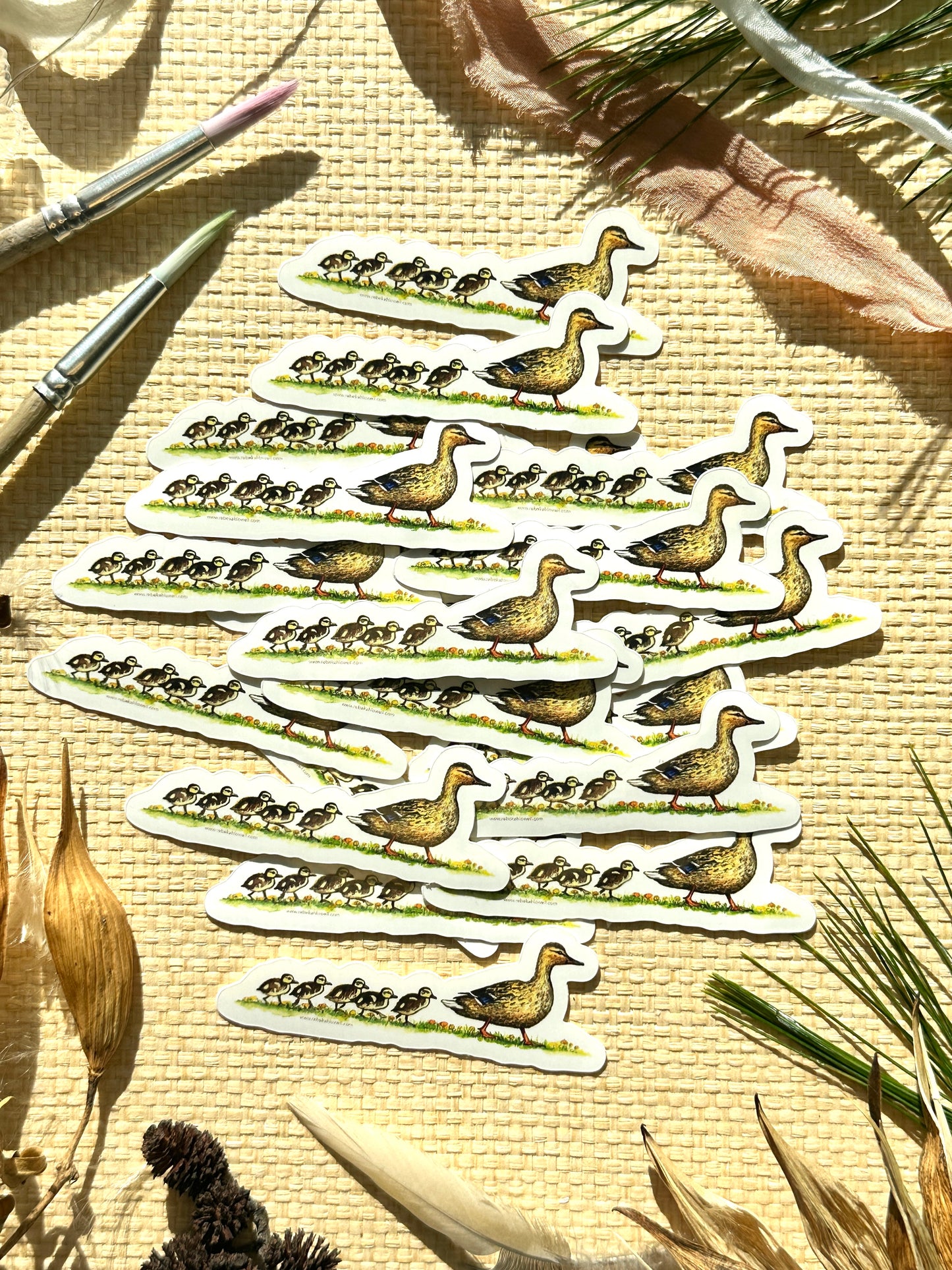 Ducks in a Row Sticker