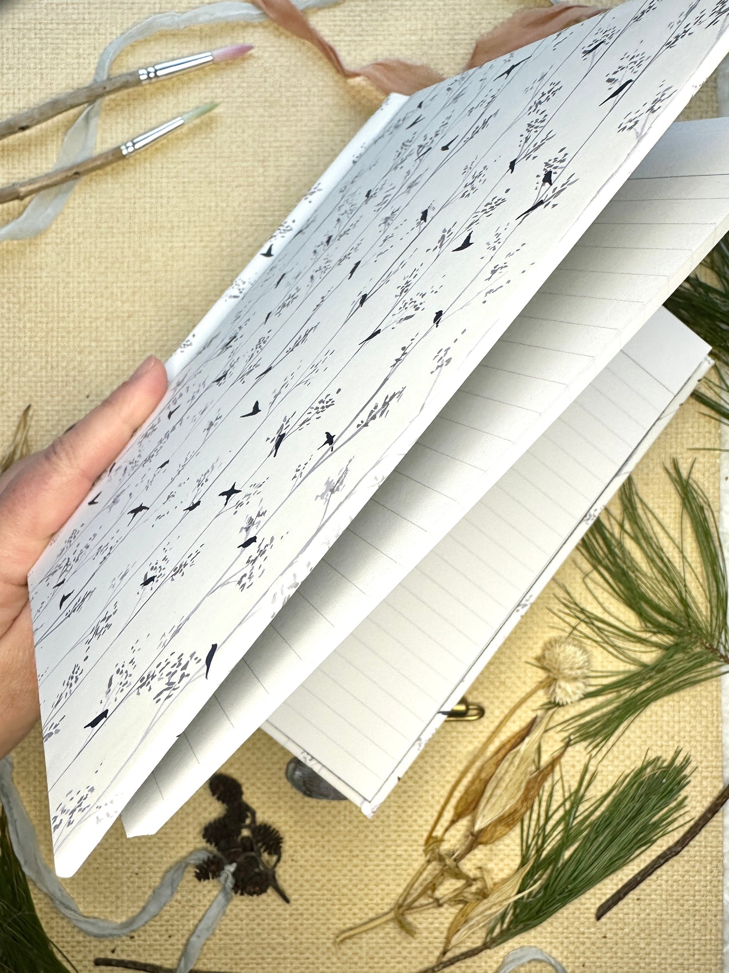 Birds in Branches Hardcover Journal Matte