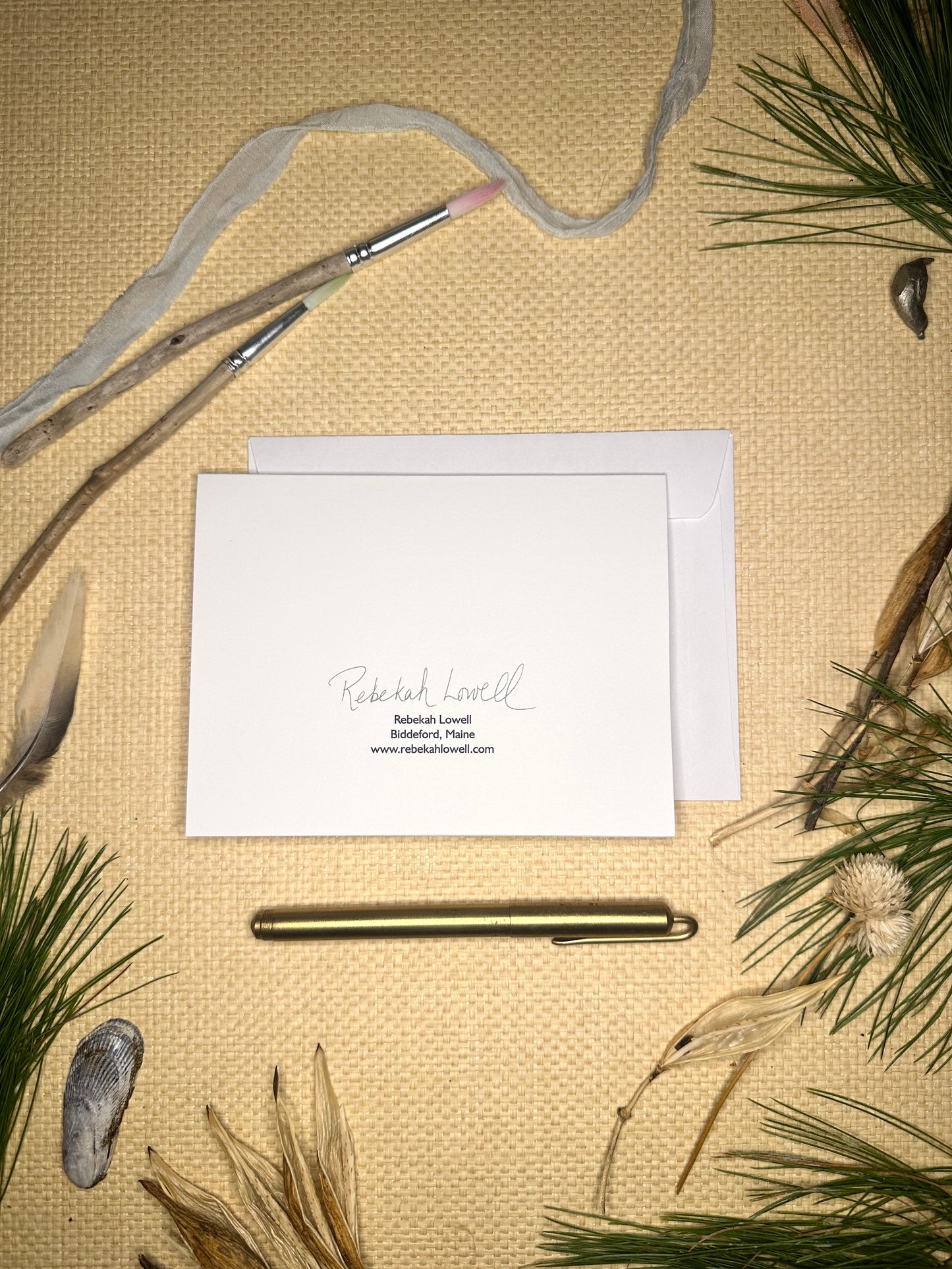 Chickadees and Winterberry Blank Notecard