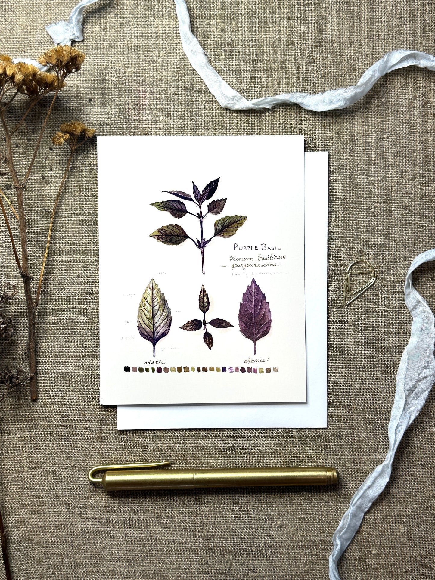 Purple Basil Blank Notecard