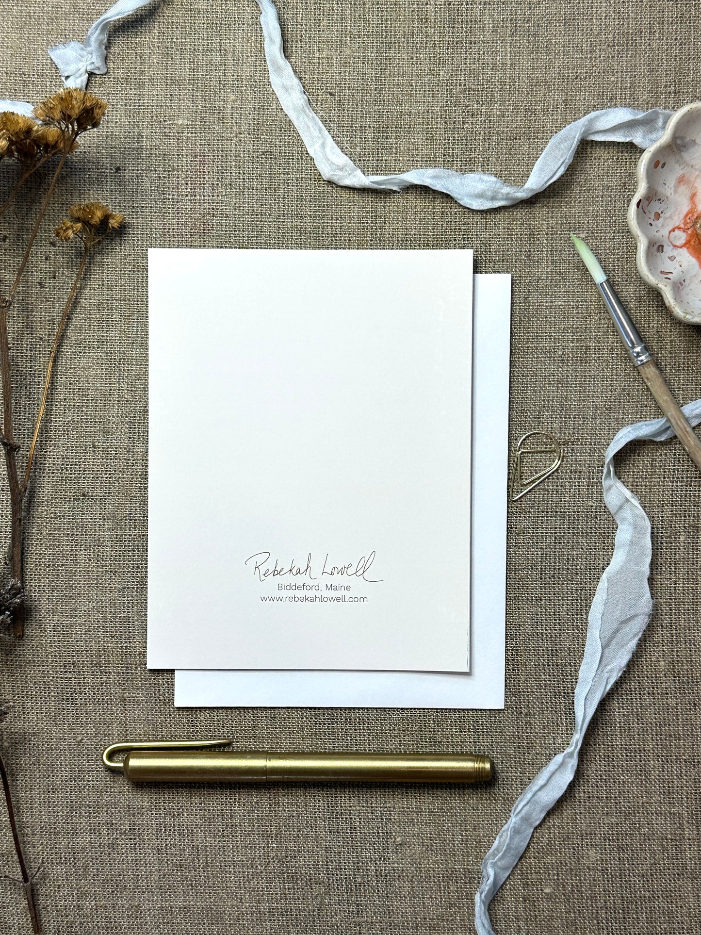 Bumblebee on Milkweed Natural Science Illustration Blank Notecard