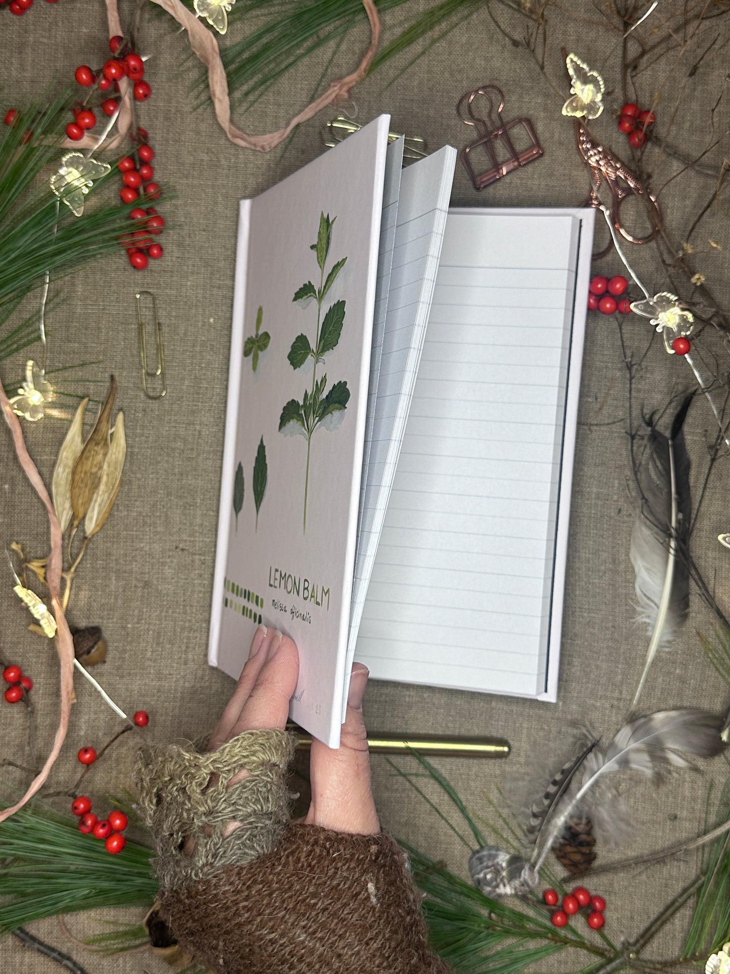 Lemon Balm Hardcover Lined Journal Matte