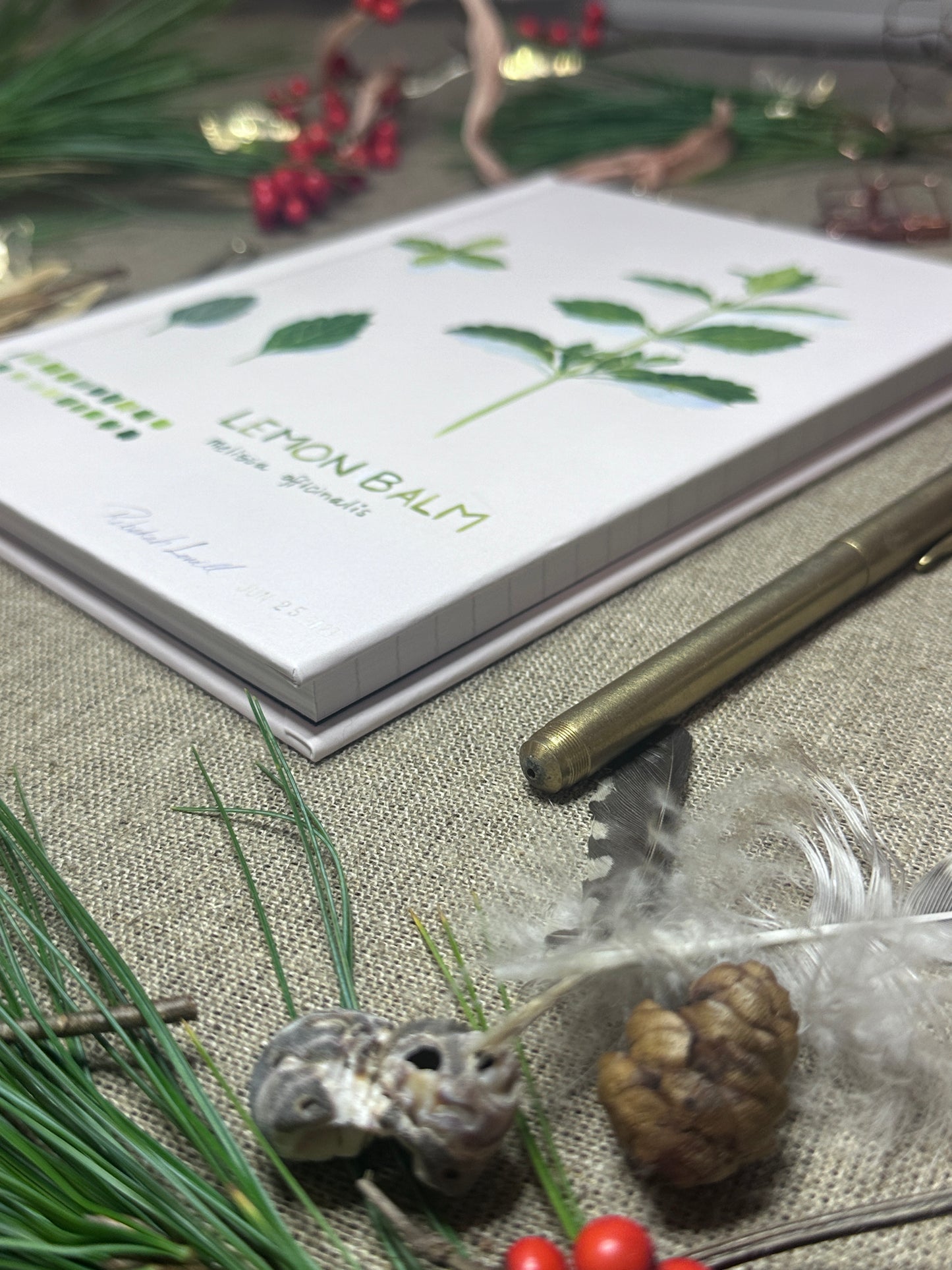 Lemon Balm Hardcover Lined Journal Matte