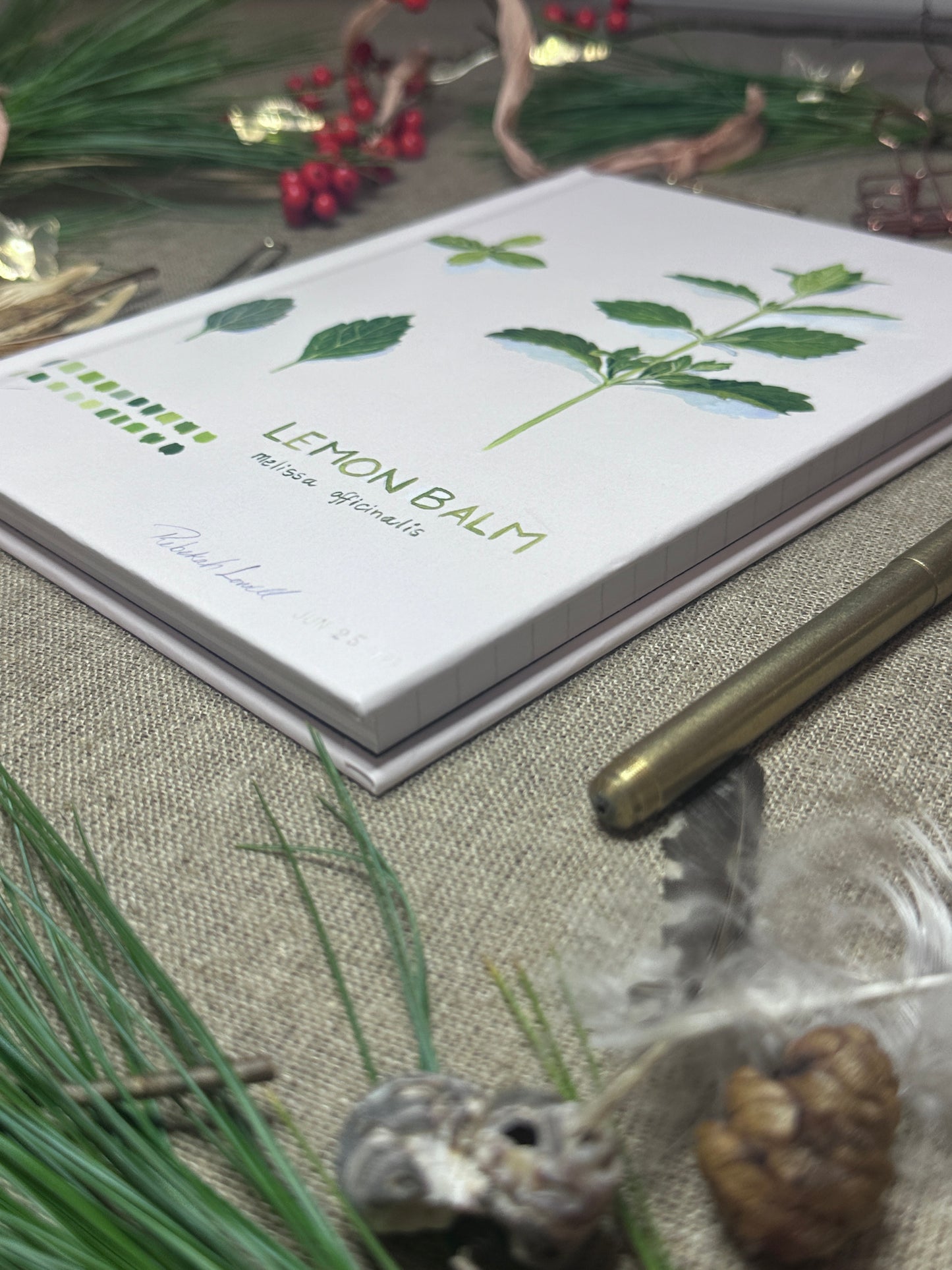 Lemon Balm Hardcover Lined Journal Matte