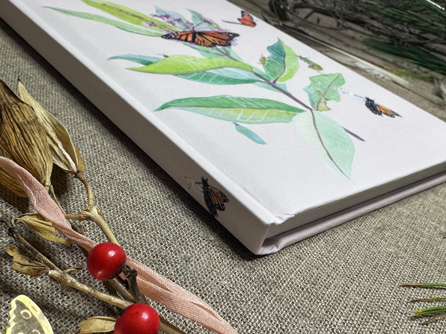 Monarchs & Milkweed Matte Hardcover Lined Journal
