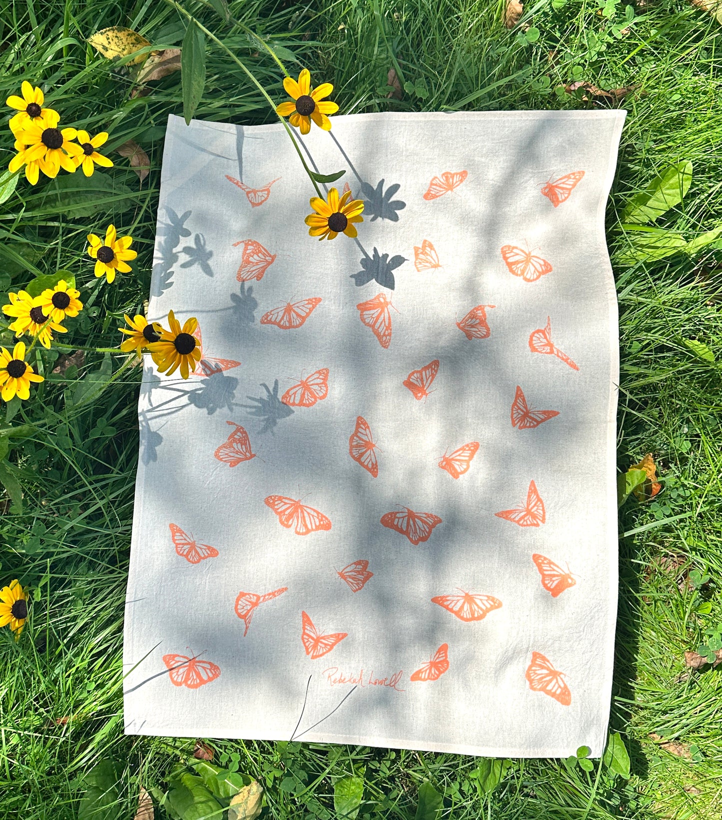 Monarch Butterfly Tea Towels, set of 2