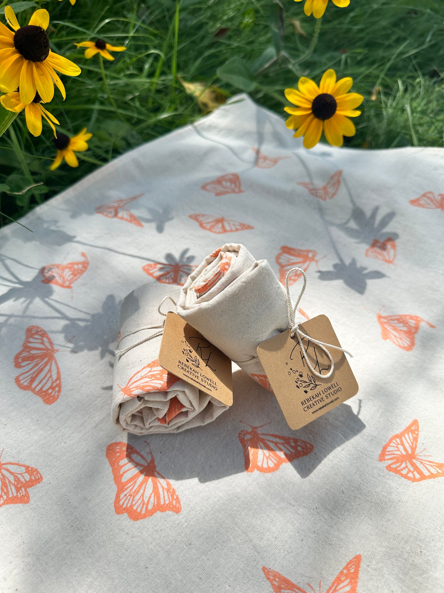 Monarch Butterfly Tea Towels, set of 2