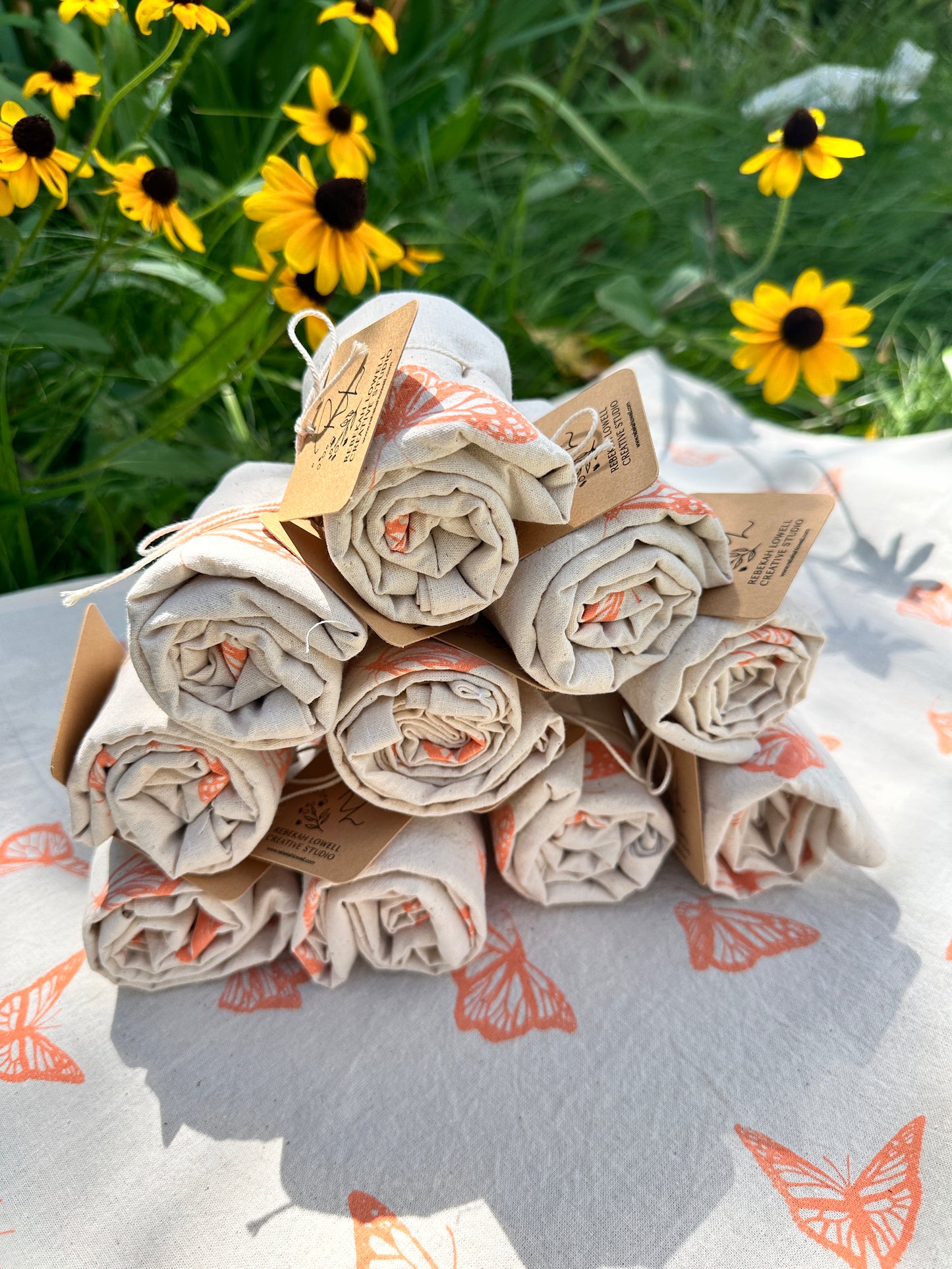 Monarch Butterfly Tea Towels, set of 2