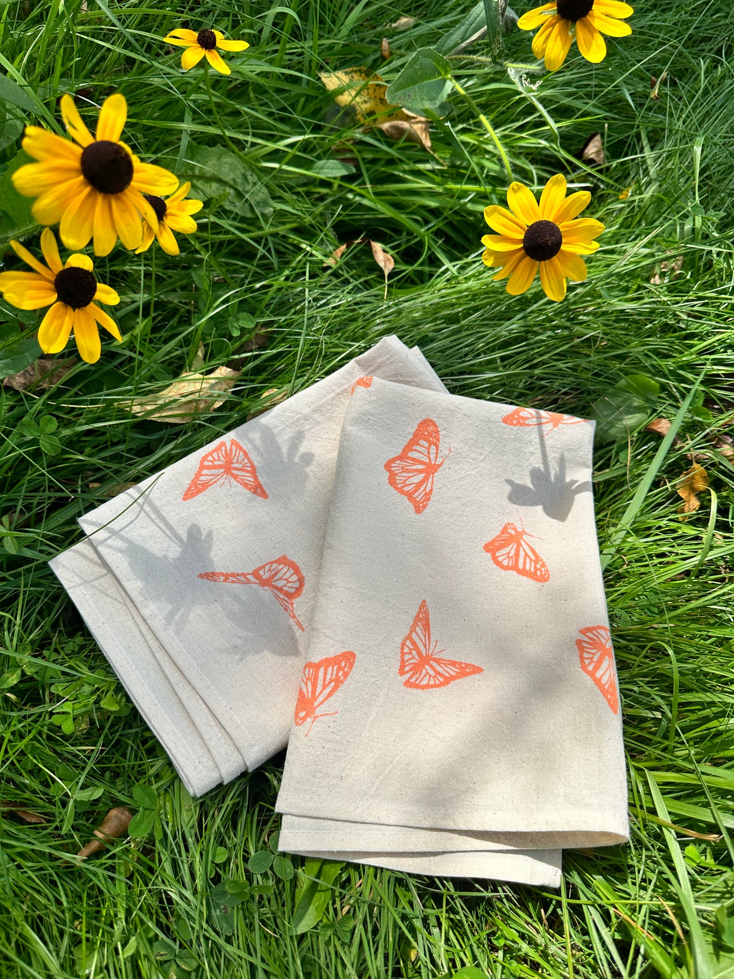 Monarch Butterfly Tea Towels, set of 2