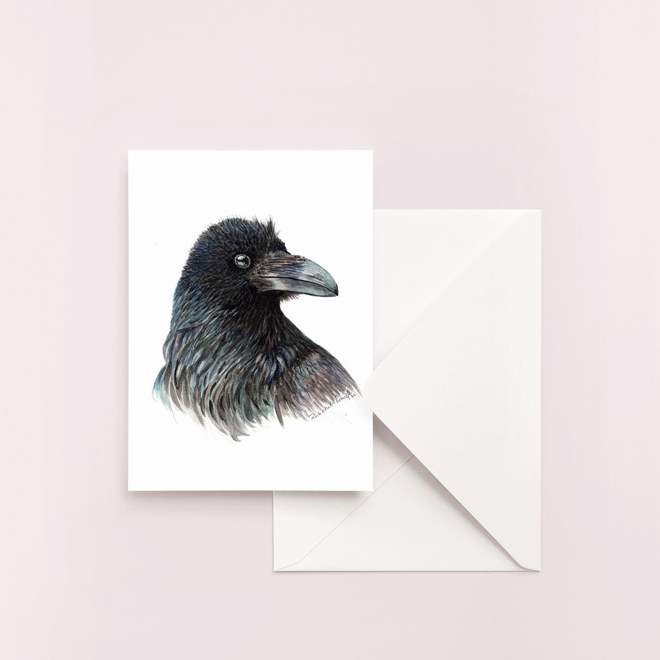 Common Raven (Bertram) Blank Notecard