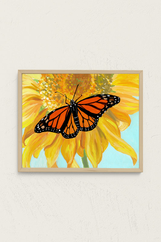 Sipping on Sunflowers Art Print