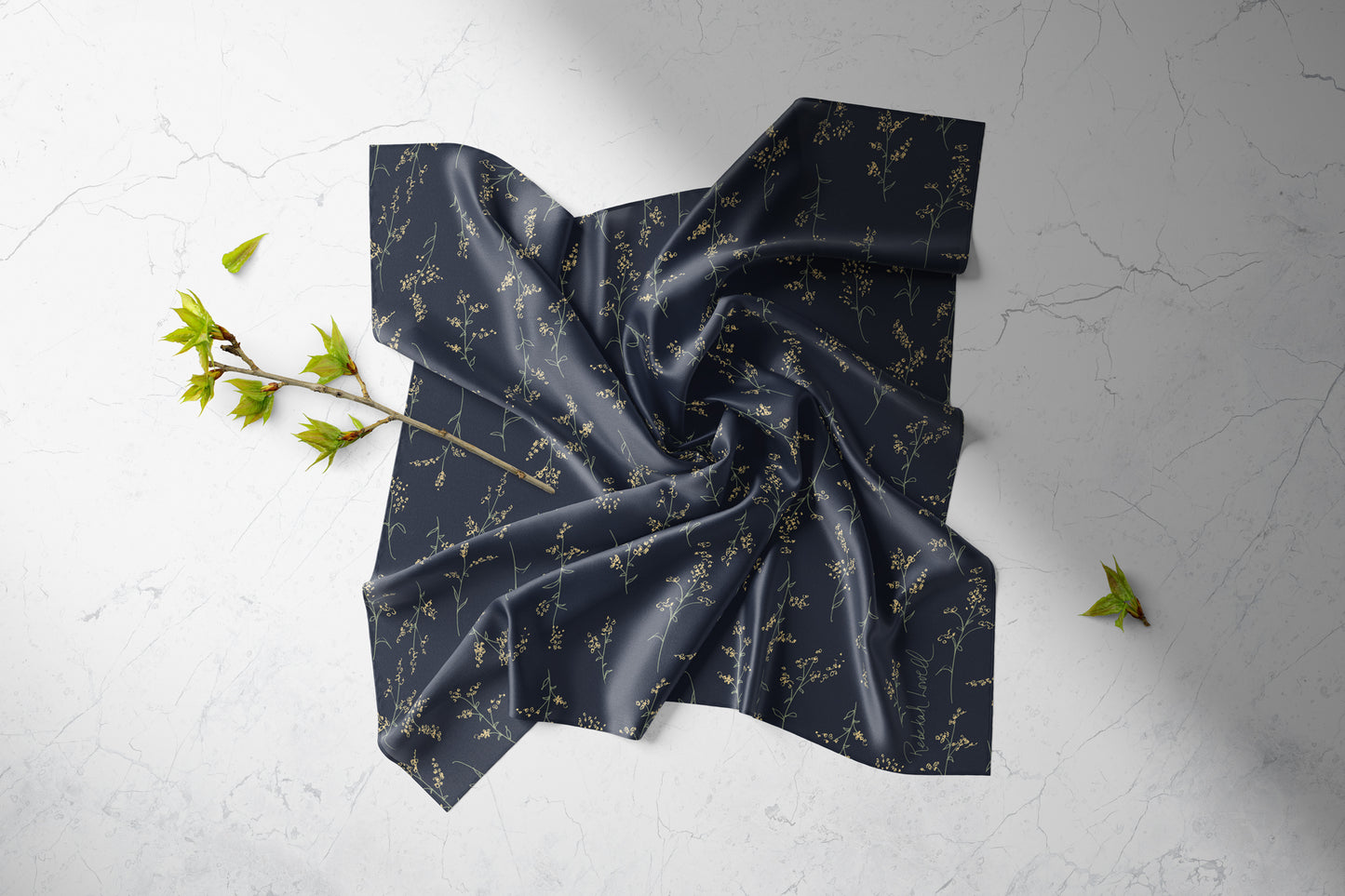 Charmeuse Square Scarf in "Goldenrod"