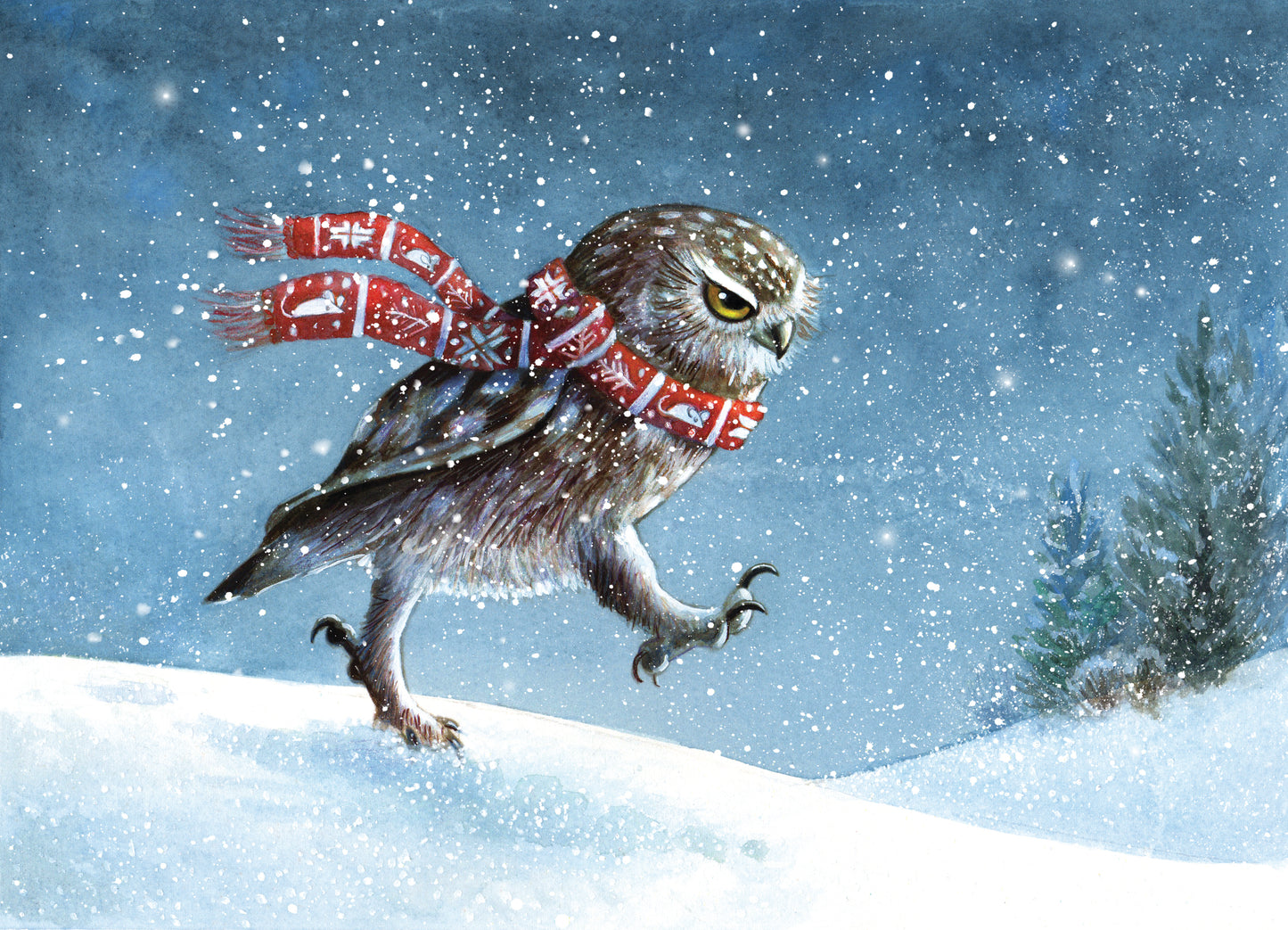 Grumpy Owl Little Print