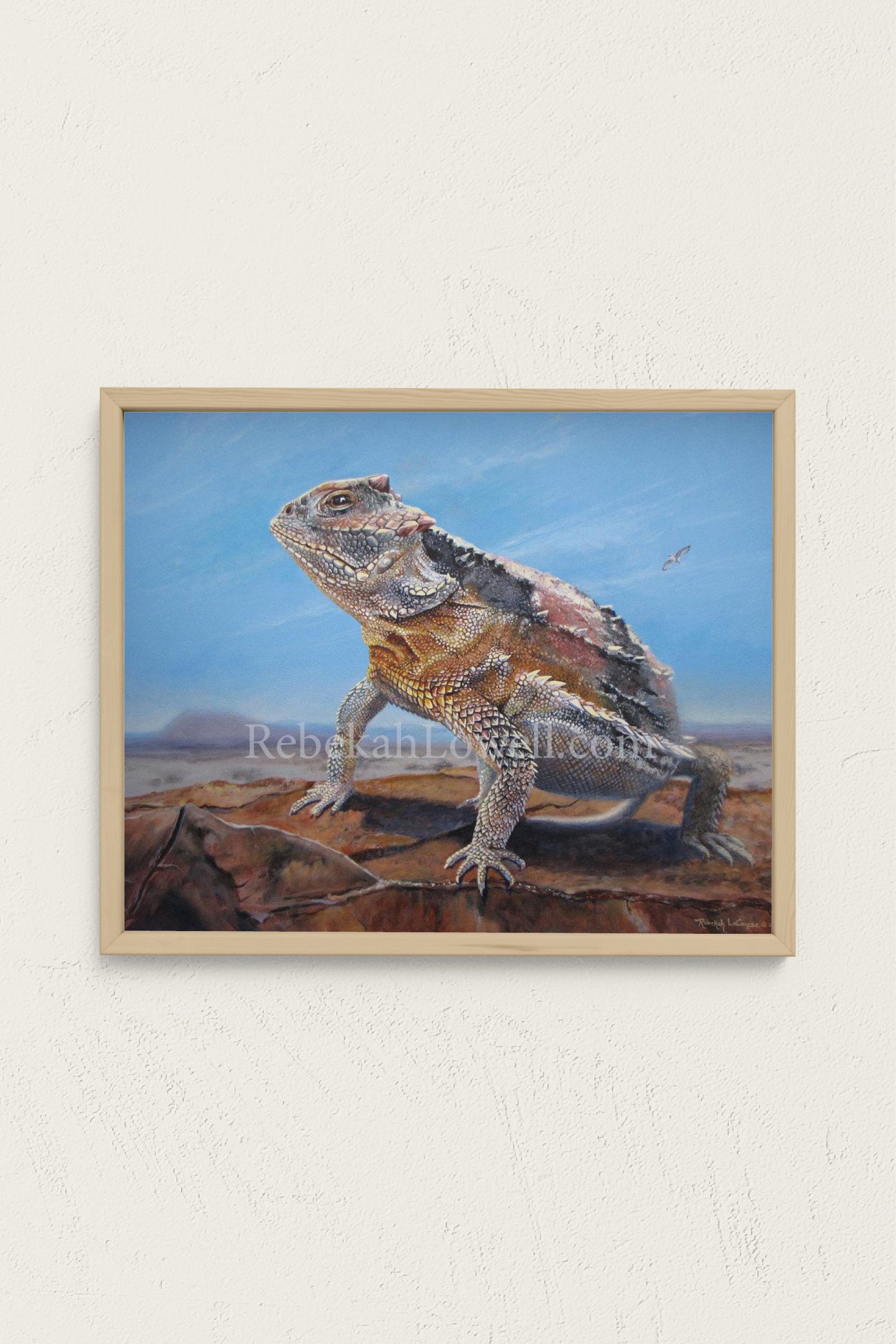 On Alert: Greater Short Horned Lizard Painting (Wyoming Conservation Stamp entry)
