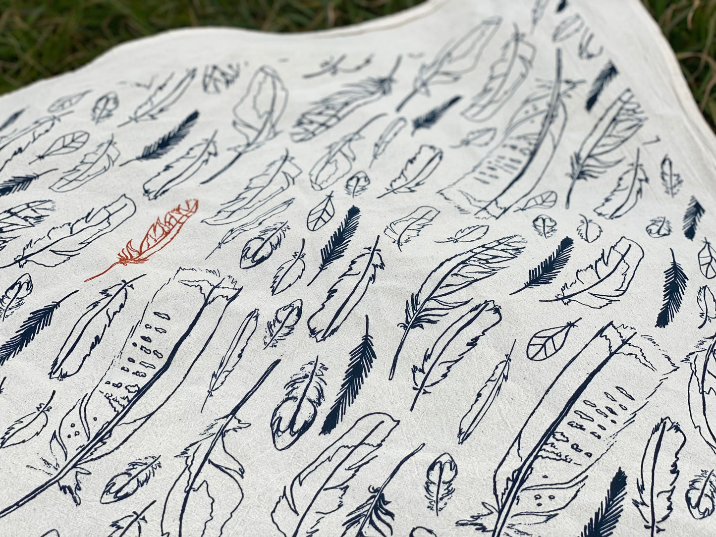 “Fearless” (Feathers) Flour Sack Towel — from the 'Fly Free' Collection