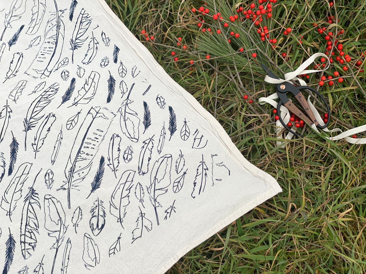 “Fearless” (Feathers) Flour Sack Towel — from the 'Fly Free' Collection