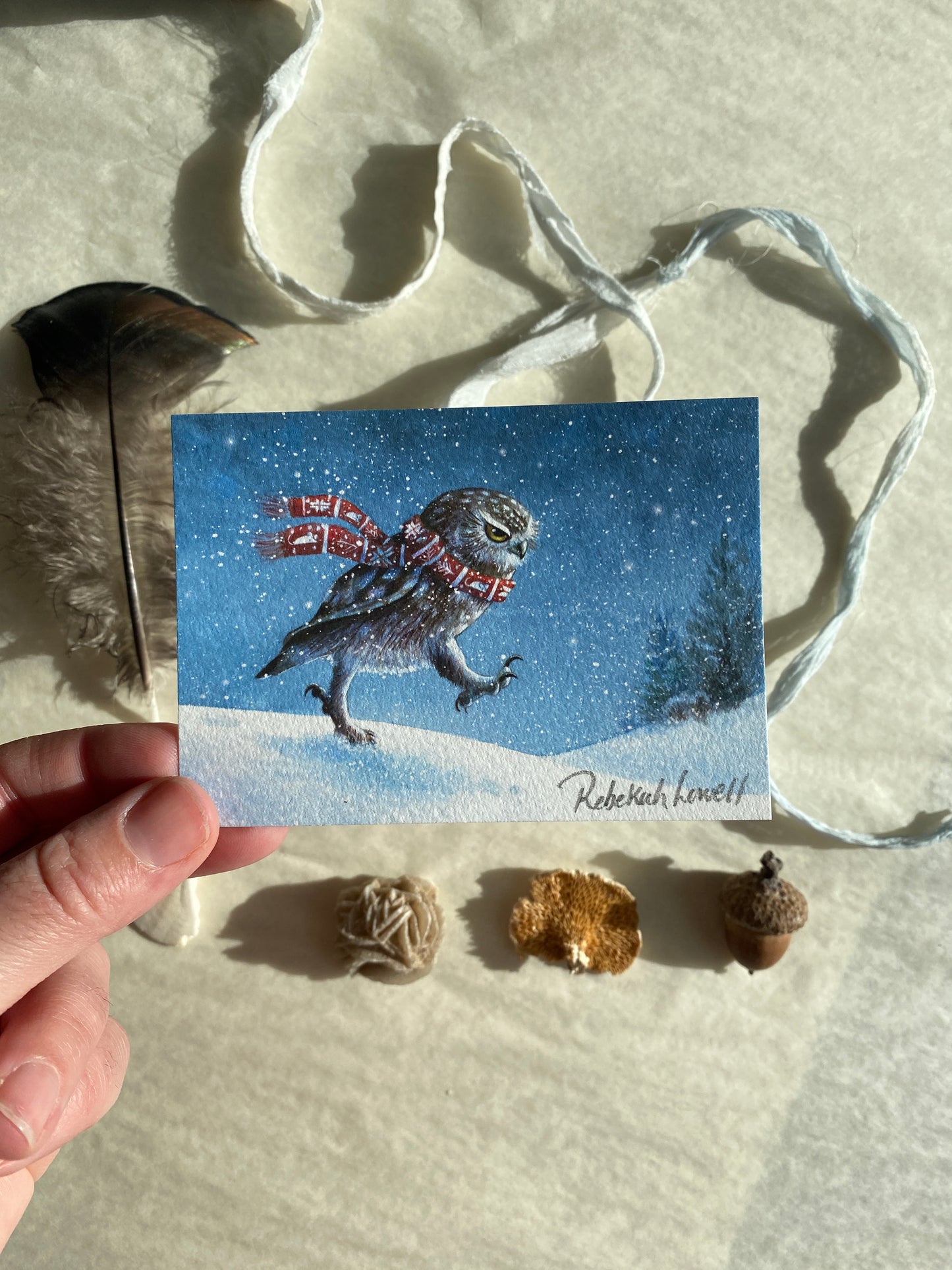 Grumpy Owl Little Print