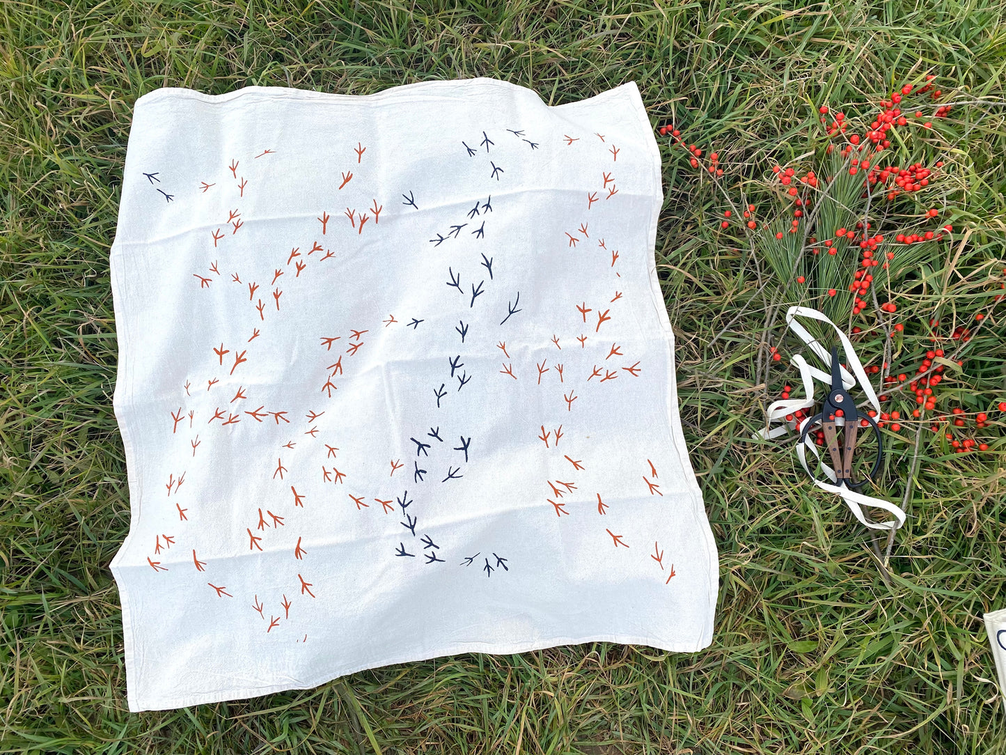 “A Different Path” (Footprints) Flour Sack Towel— from the 'Fly Free' Collection