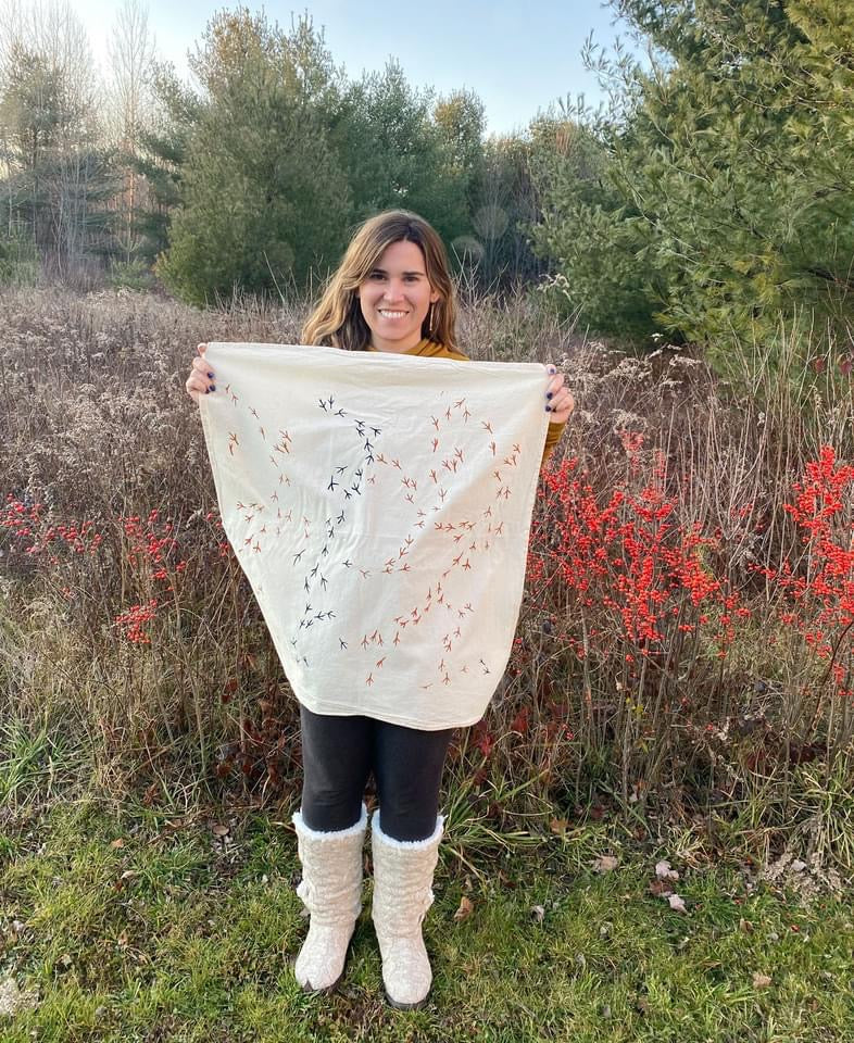 “A Different Path” (Footprints) Flour Sack Towel— from the 'Fly Free' Collection