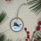 Hand-painted Wood Slice Ornament, Dark-eyed Junco