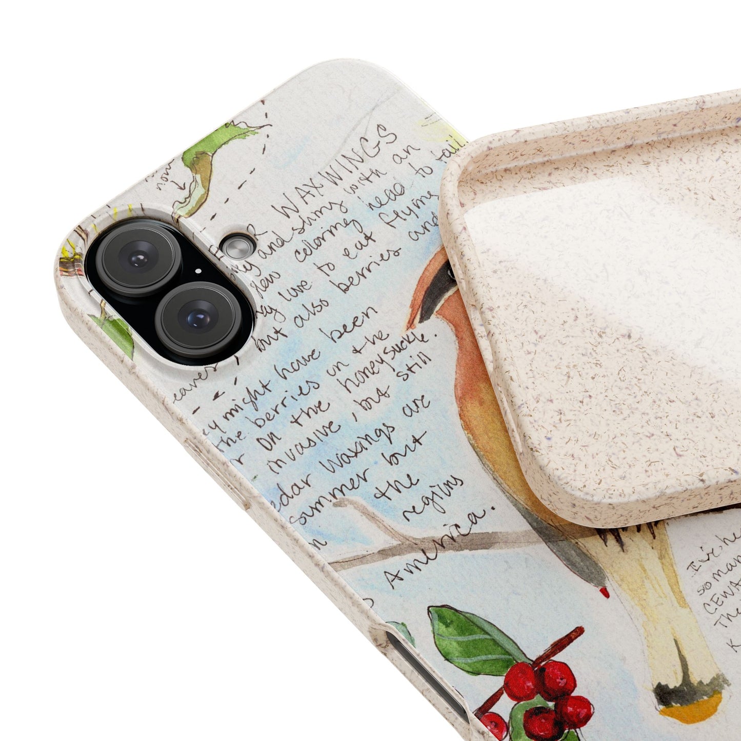 Cedar Waxwing Biodegradable Phone Case