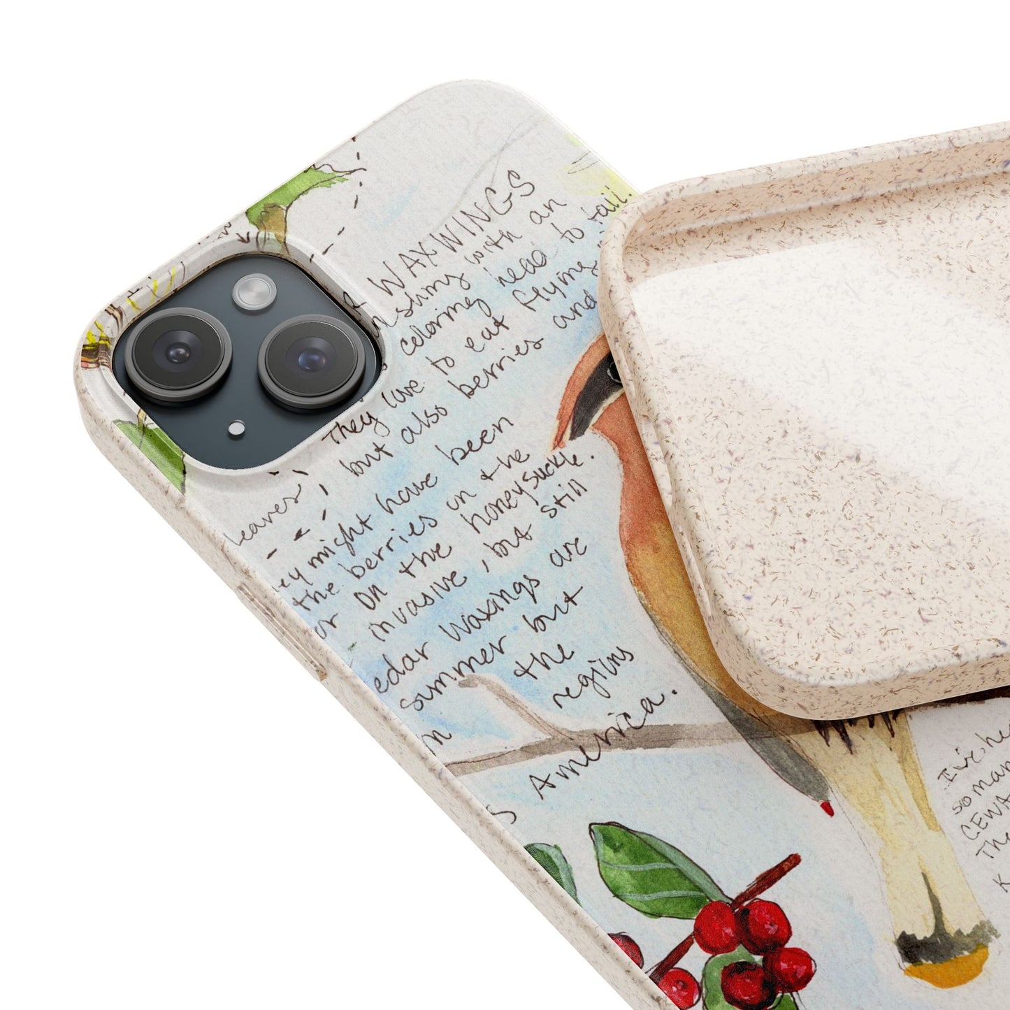 Cedar Waxwing Biodegradable Phone Case