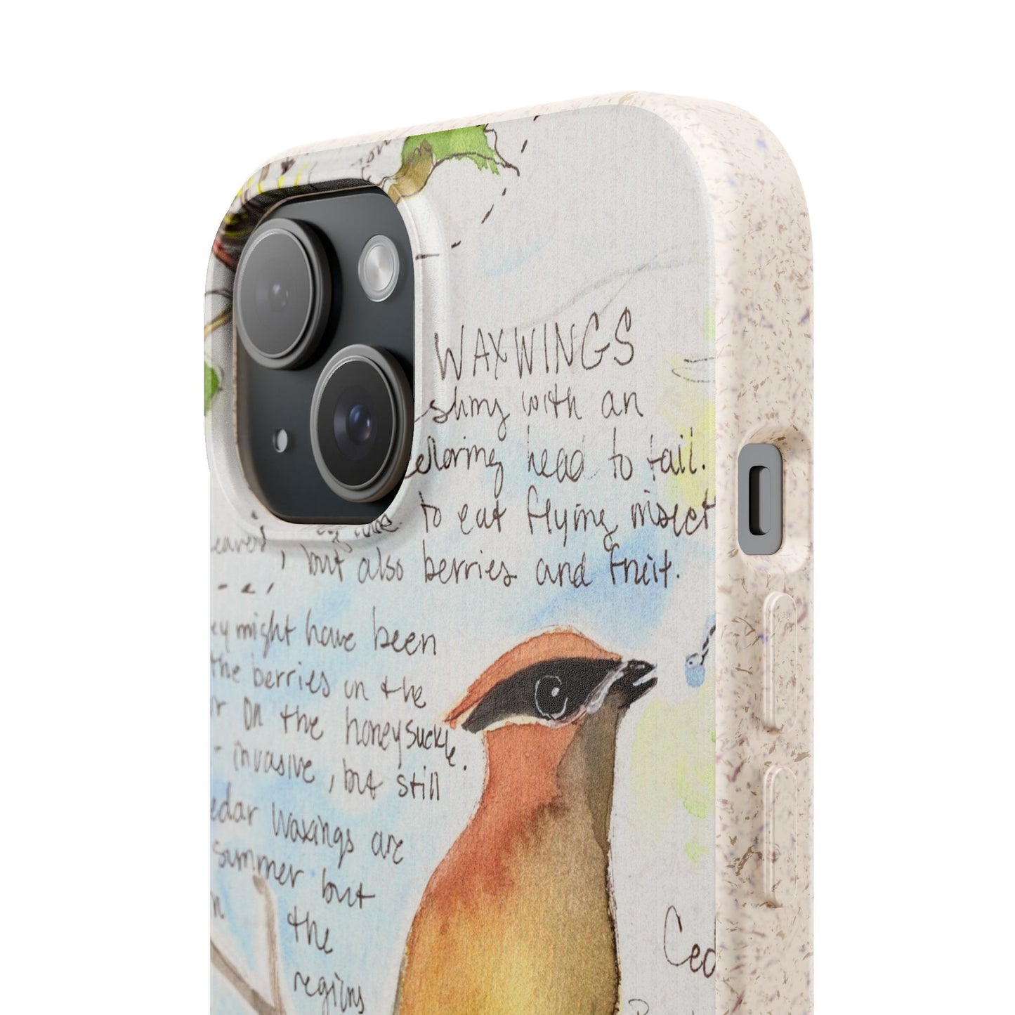 Cedar Waxwing Biodegradable Phone Case