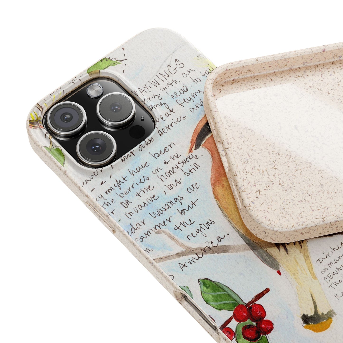 Cedar Waxwing Biodegradable Phone Case