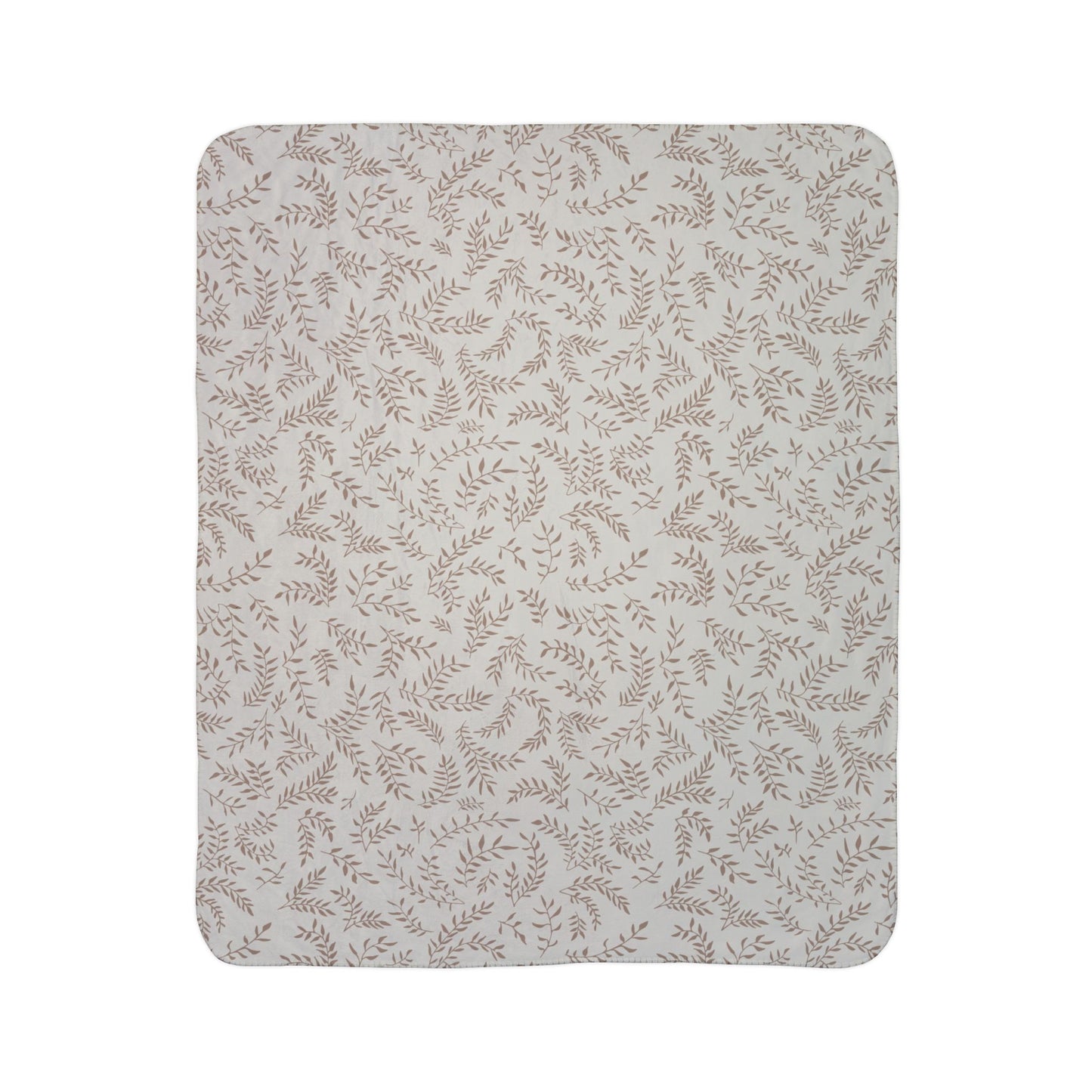 Winding Leaves Fleece Sherpa Blanket