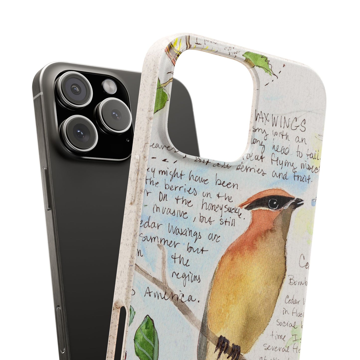 Cedar Waxwing Biodegradable Phone Case