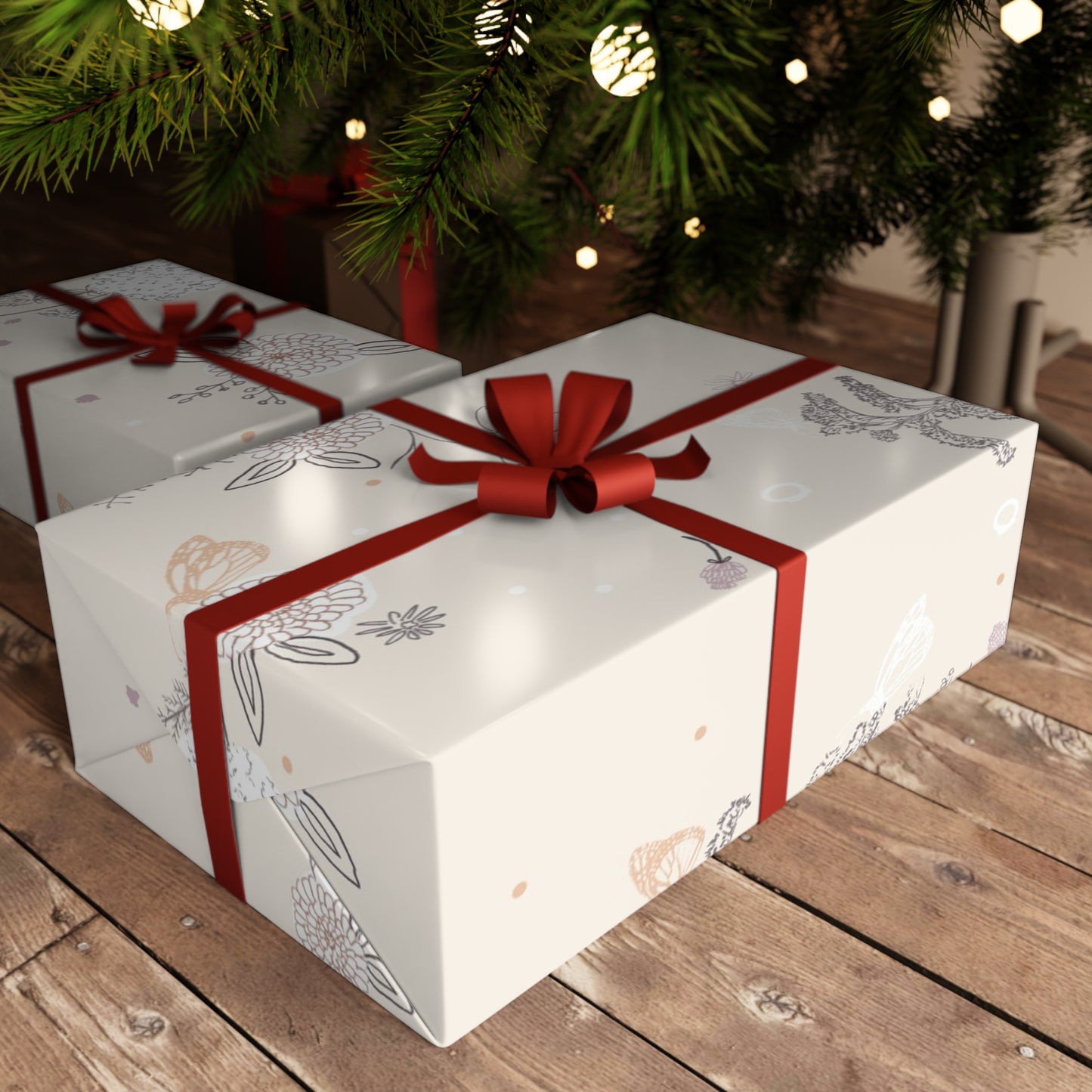 Monarch Bouquet Holiday Gift Wrap Wrapping Paper