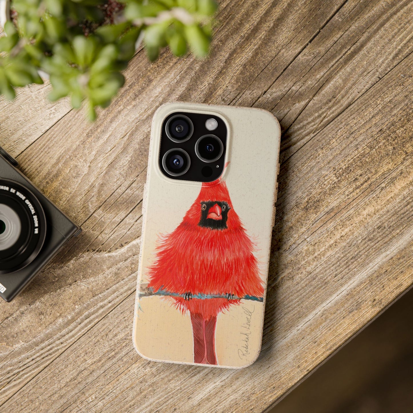 Northern Cardinal Biodegradable Phone Case