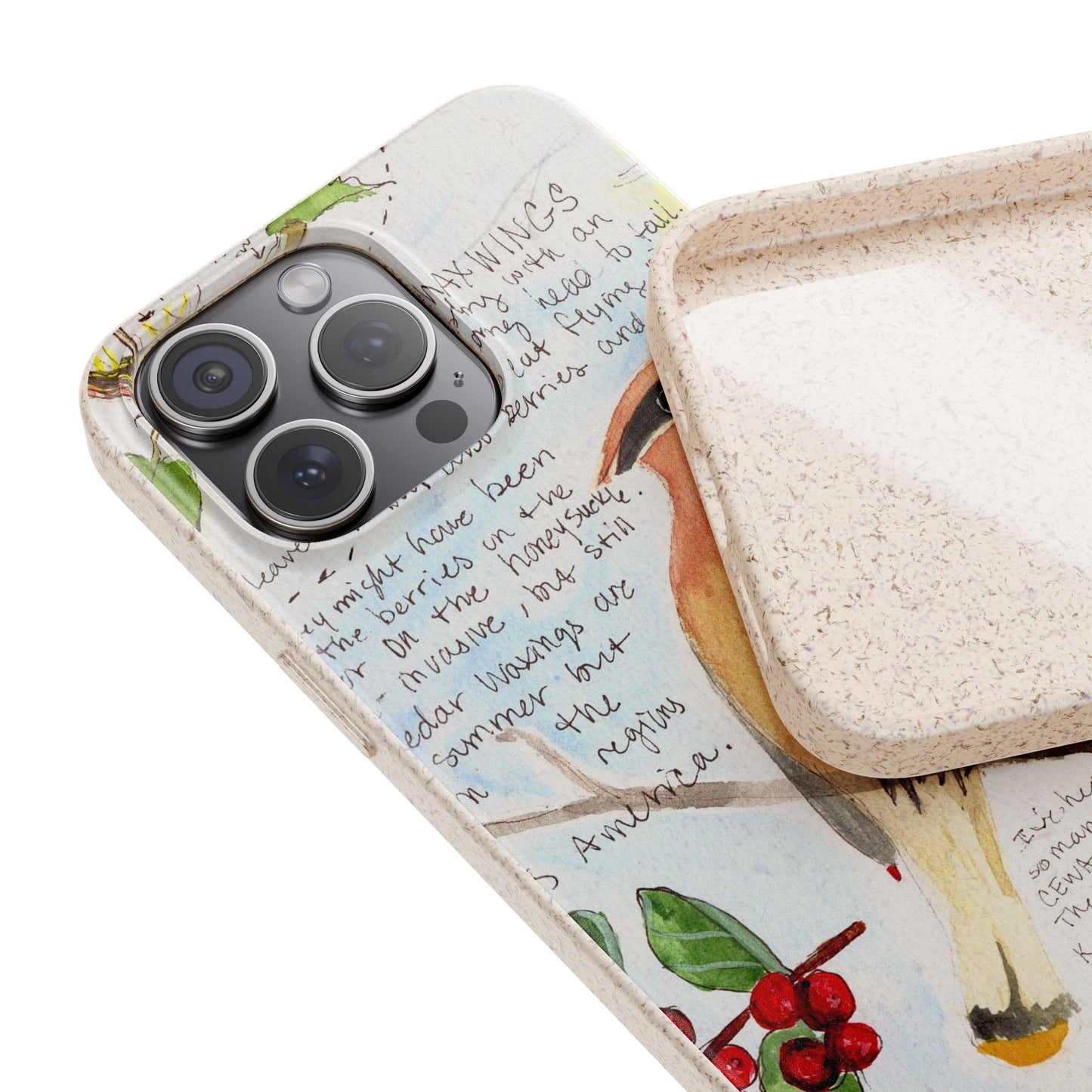 Cedar Waxwing Biodegradable Phone Case