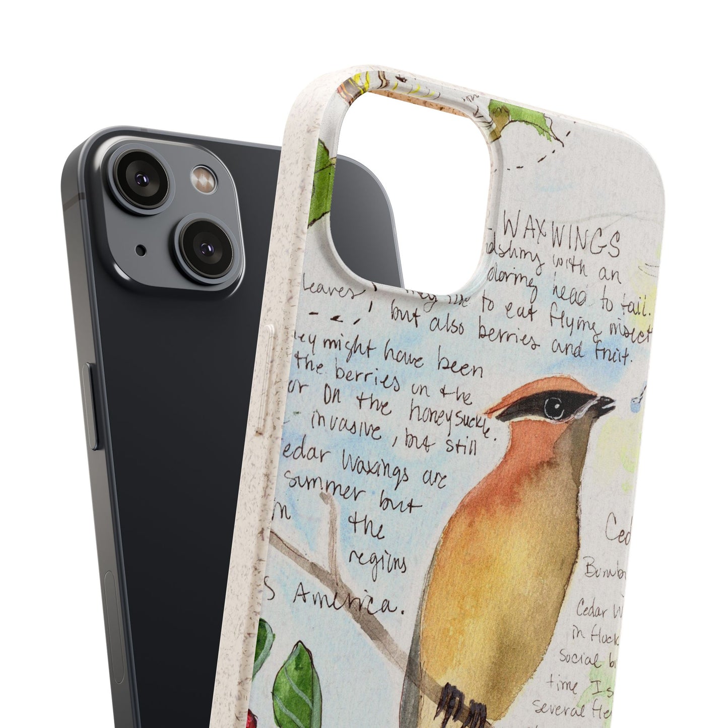 Cedar Waxwing Biodegradable Phone Case